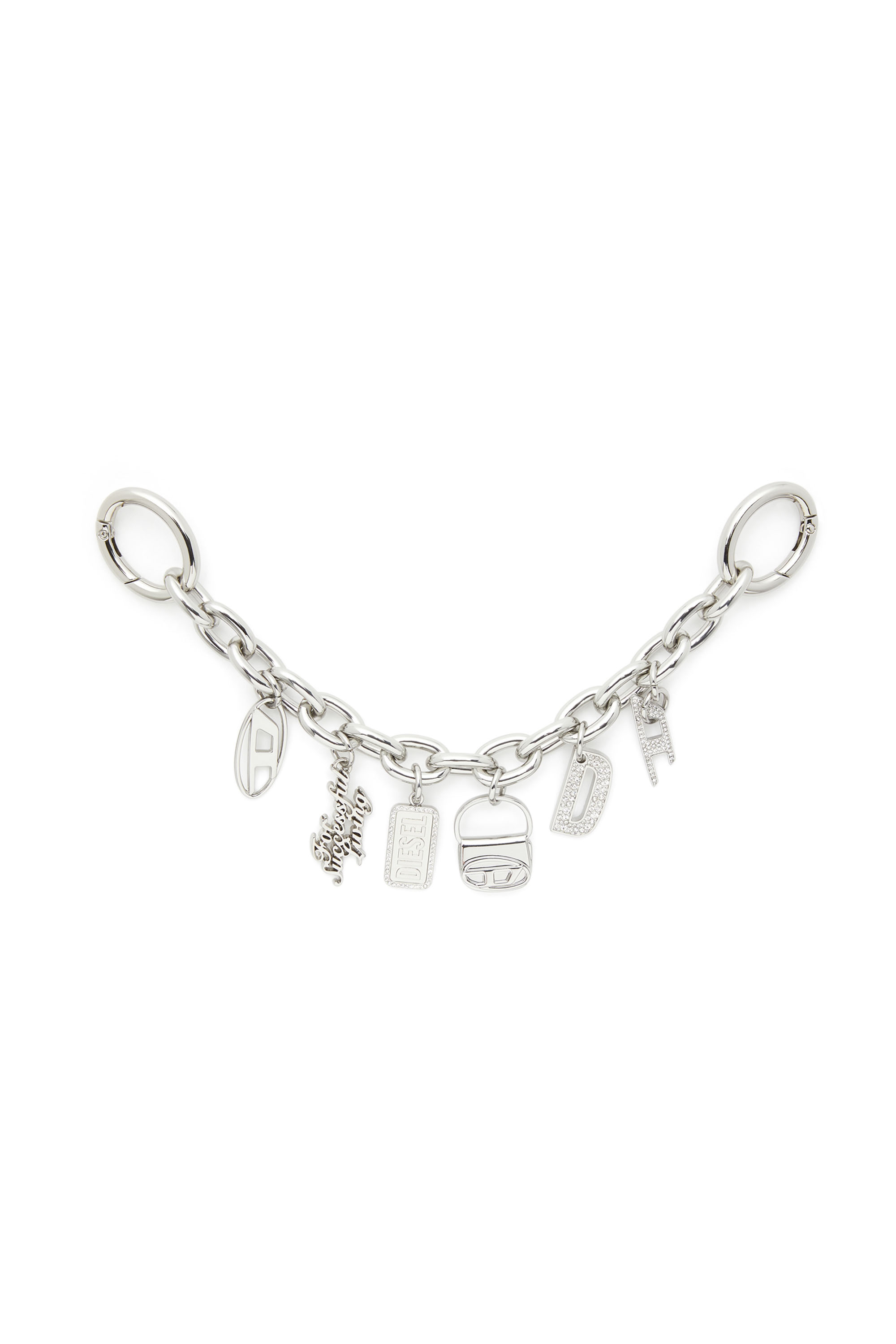 Diesel - CHAIN-D S, Charm con catena staccabile Donna in Argento - 1