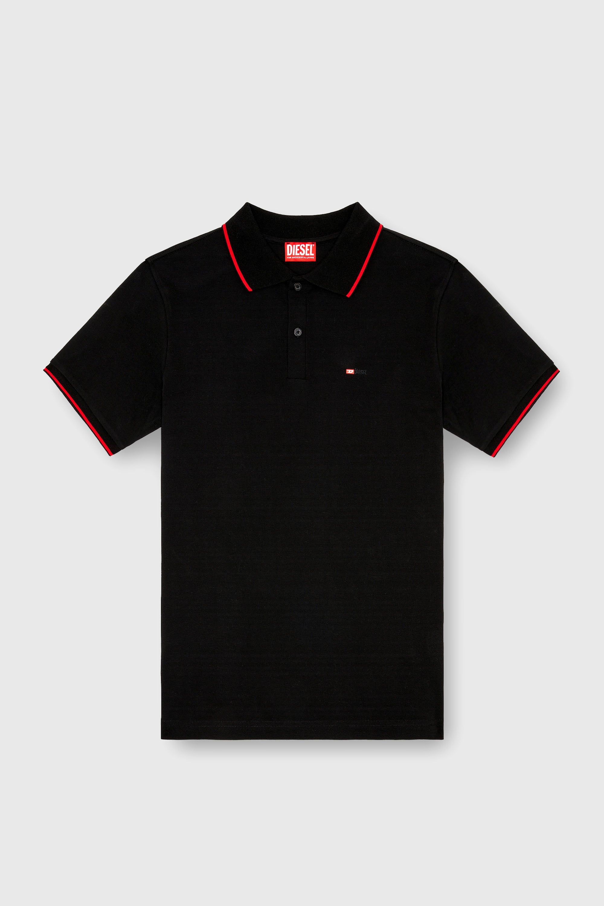 Diesel - T-FERRY-MICRODIV, Polo con micro ricamo Diesel Uomo in Nero - 2