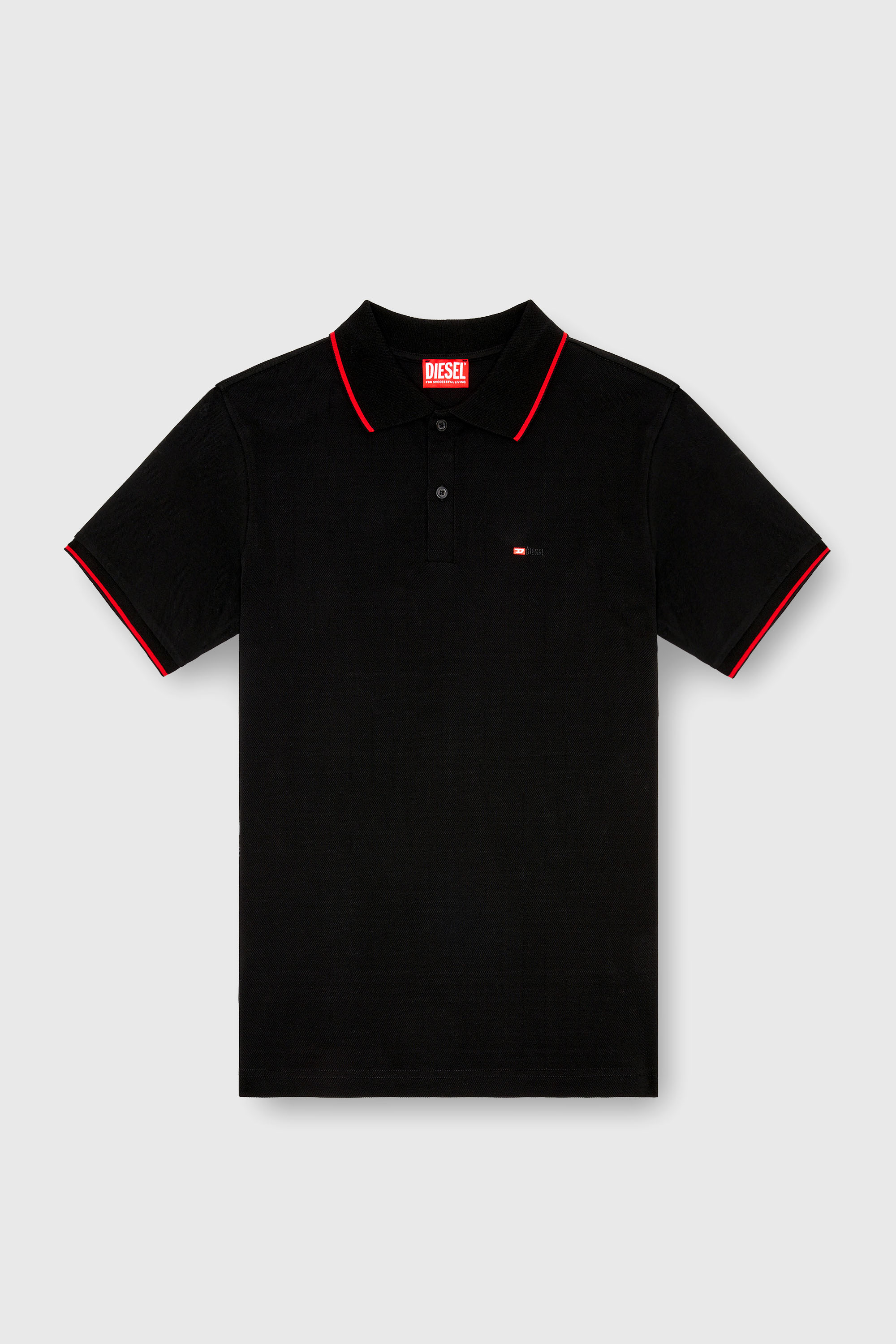 Diesel - T-FERRY-MICRODIV, Polo con micro ricamo Diesel Uomo in Nero - 2