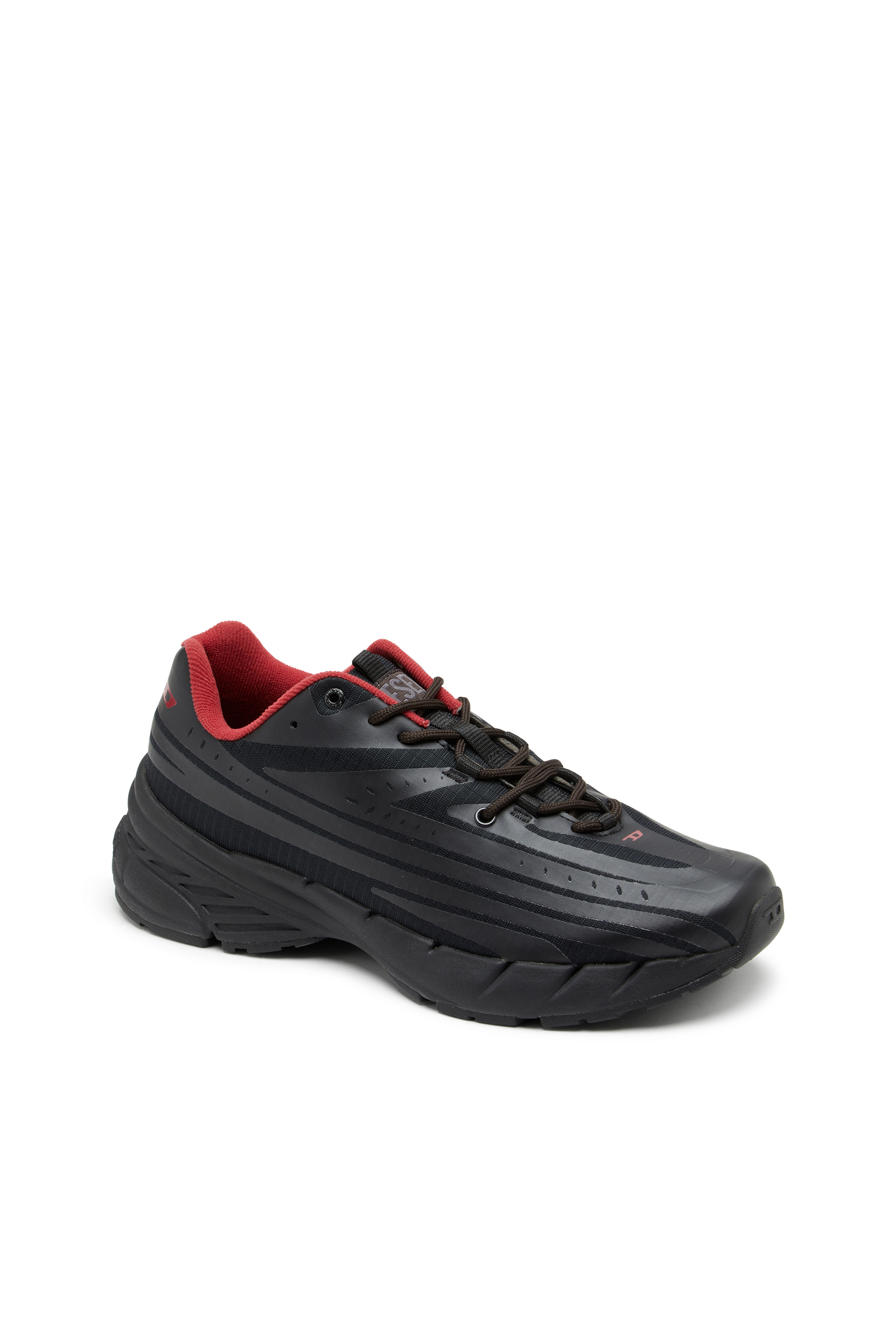 Diesel - D-AIRSPEED LOW, Uomo D-Airspeed Low-Sneaker a righe in ripstop coated in Nero - Image 6