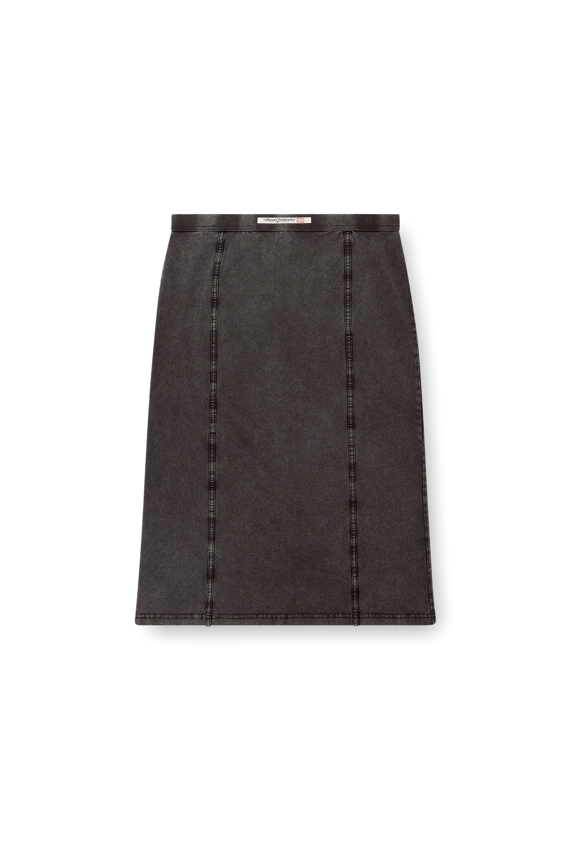 O-ALLEGRA, Black Diesel - O-ALLEGRA, Woman's Midi skirt with denim effect in Black - 2