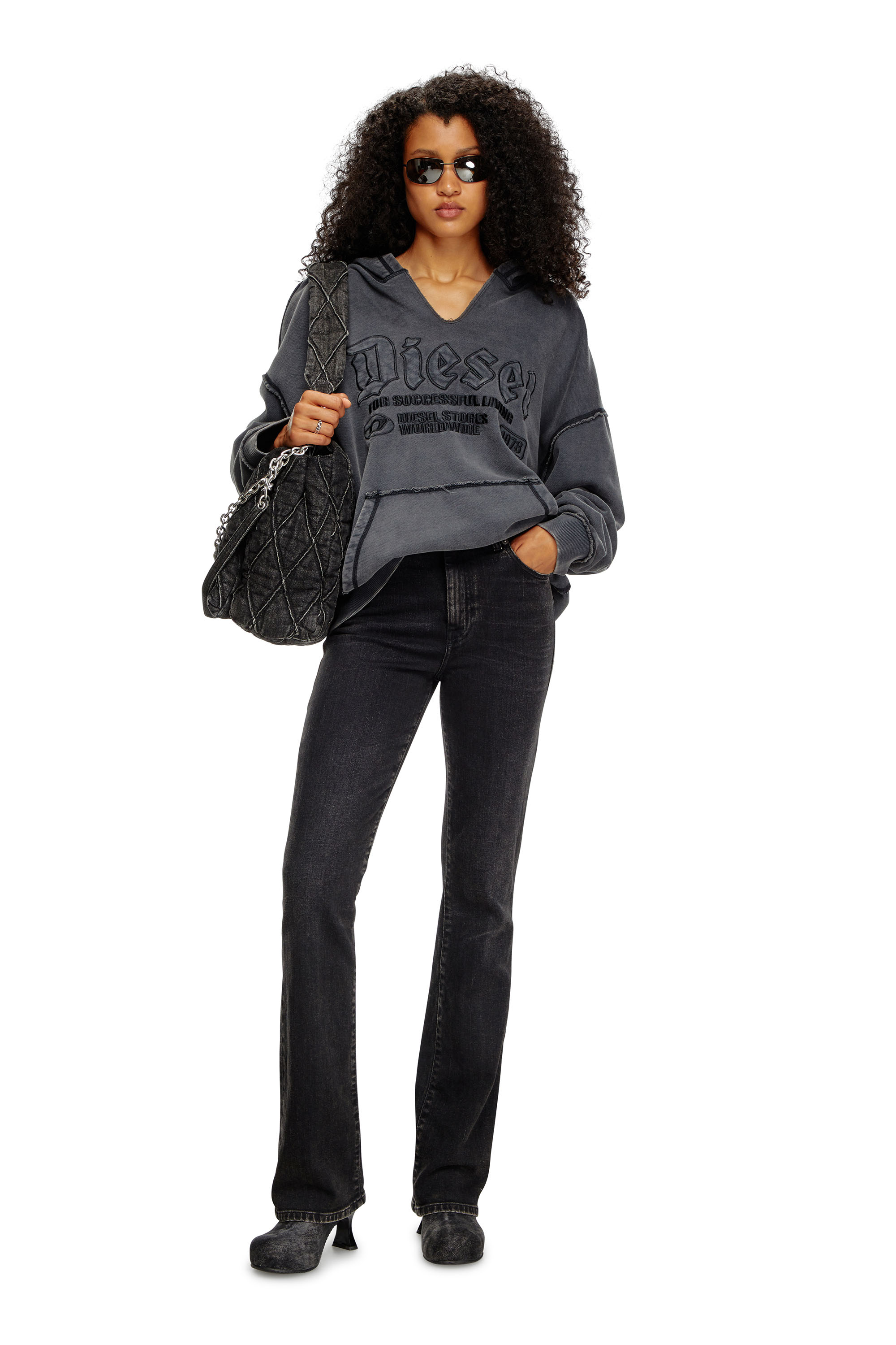 Diesel - Bootcut and Flare Jeans 2003 D-Escription 09I30, Nero/Grigio scuro - Image 4