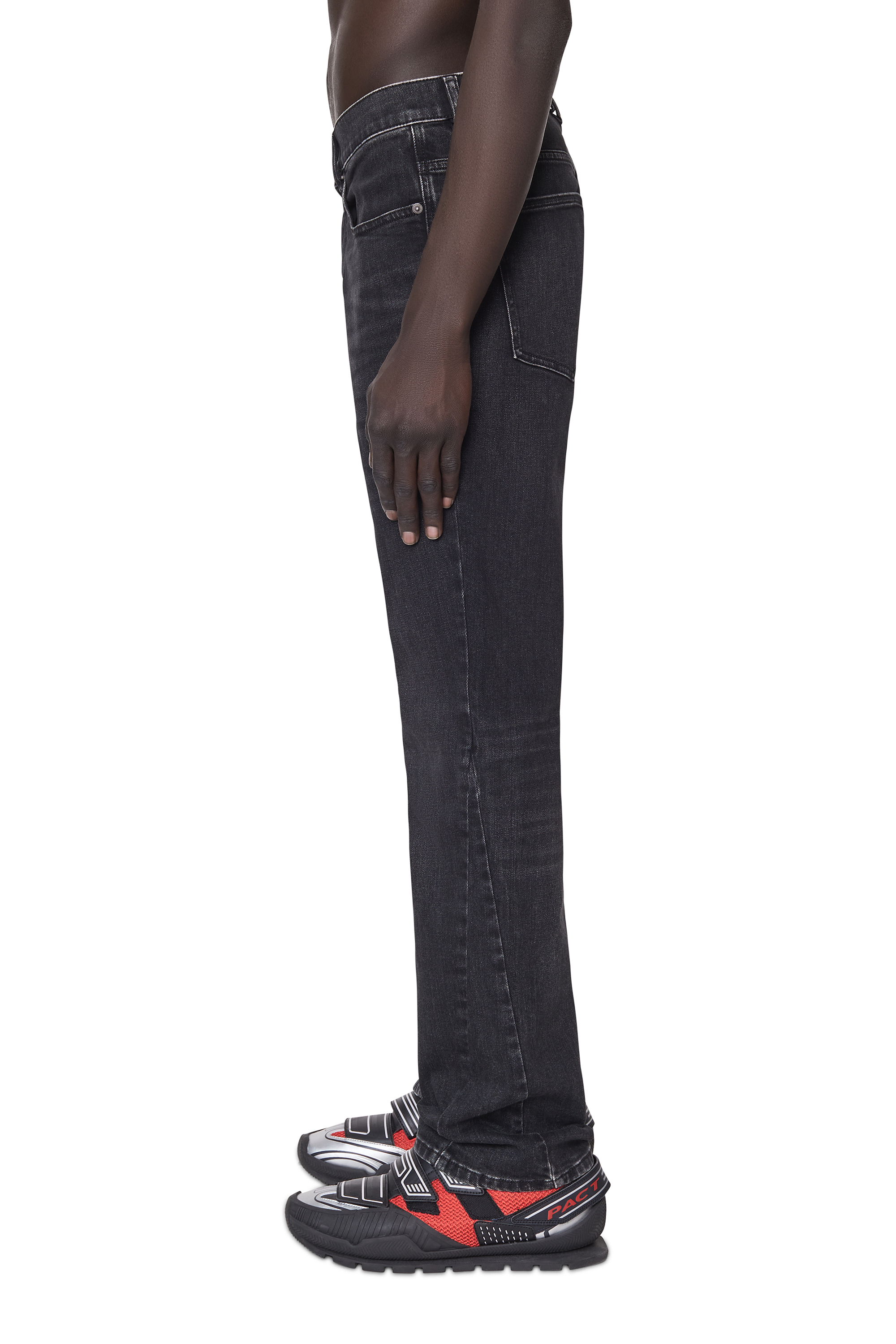 Diesel - 2021 D-Vocs 09B83 Bootcut Jeans, Nero/Grigio scuro - Image 4