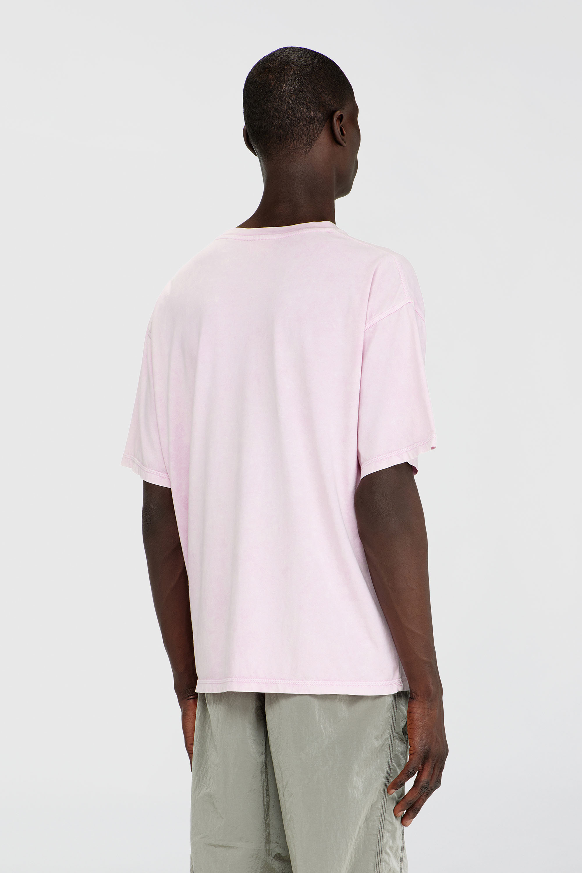 Diesel - T-BOXT-AA14, T-shirt in cotone con effetto lavorato Uomo in Rosa - 4