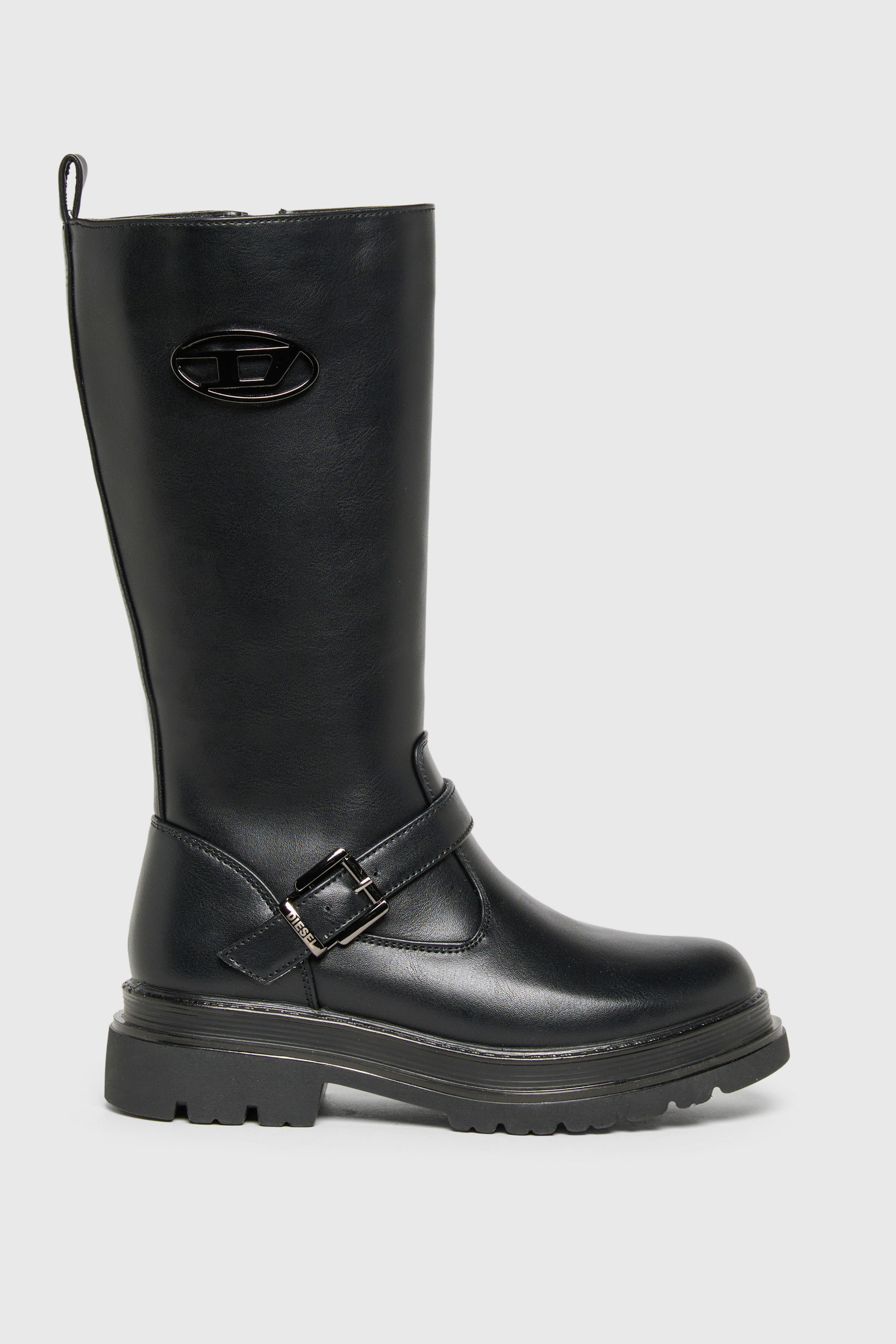 Diesel - D-KRILTY, D-Krilty - Stivali alti con dettaglio fibbia Unisex in Nero - 1