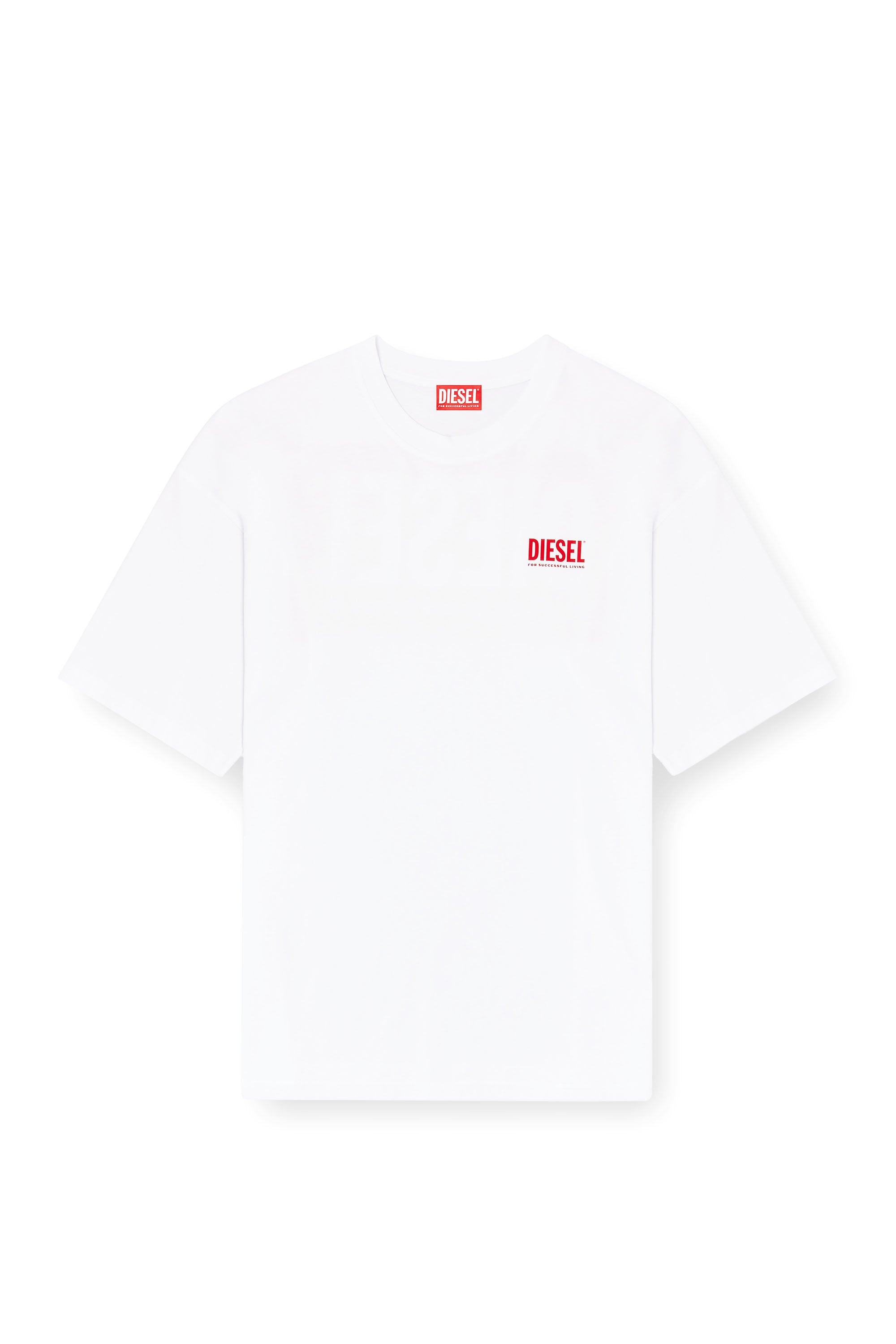 Diesel - T-BOXT-BISK, T-shirt in cotone con stampa Diesel Biscotto Uomo in Bianco - 3