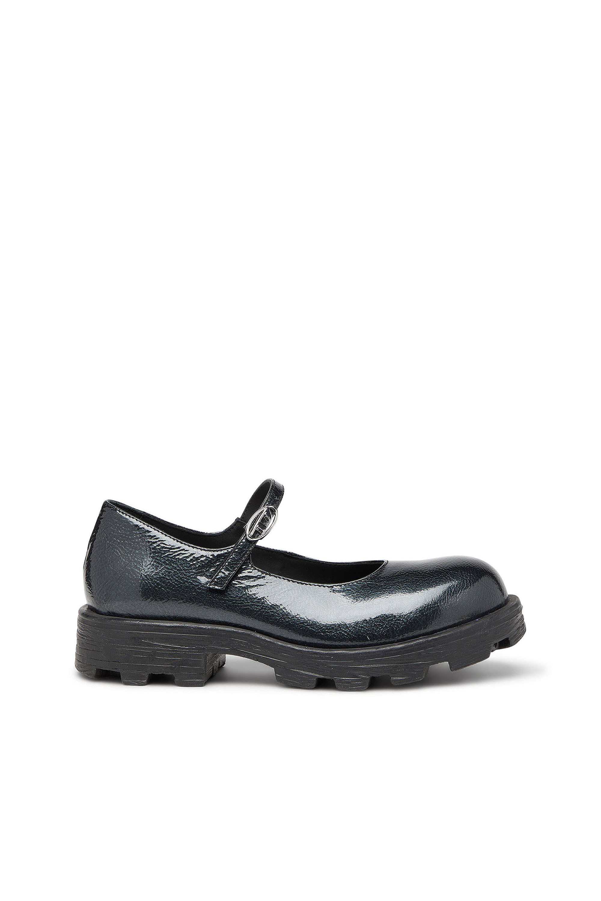 Diesel - D-HAMMER MARY JANE, D-Hammer - Mary Jane con suola carrarmato in vernice Donna in Nero - 1