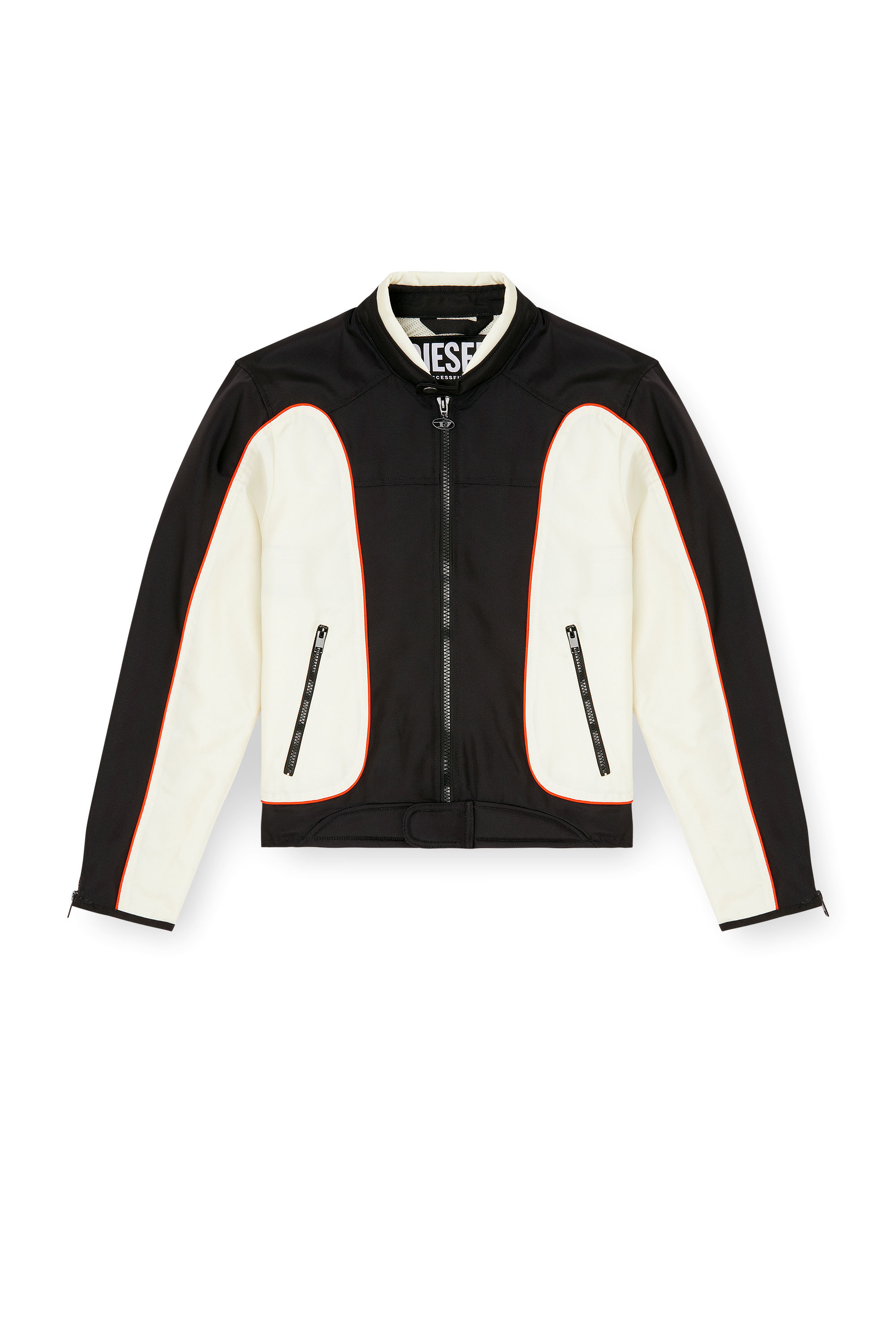 Diesel - J-BLINK-A, Giacca biker color block con piping Uomo in Multicolor - 3