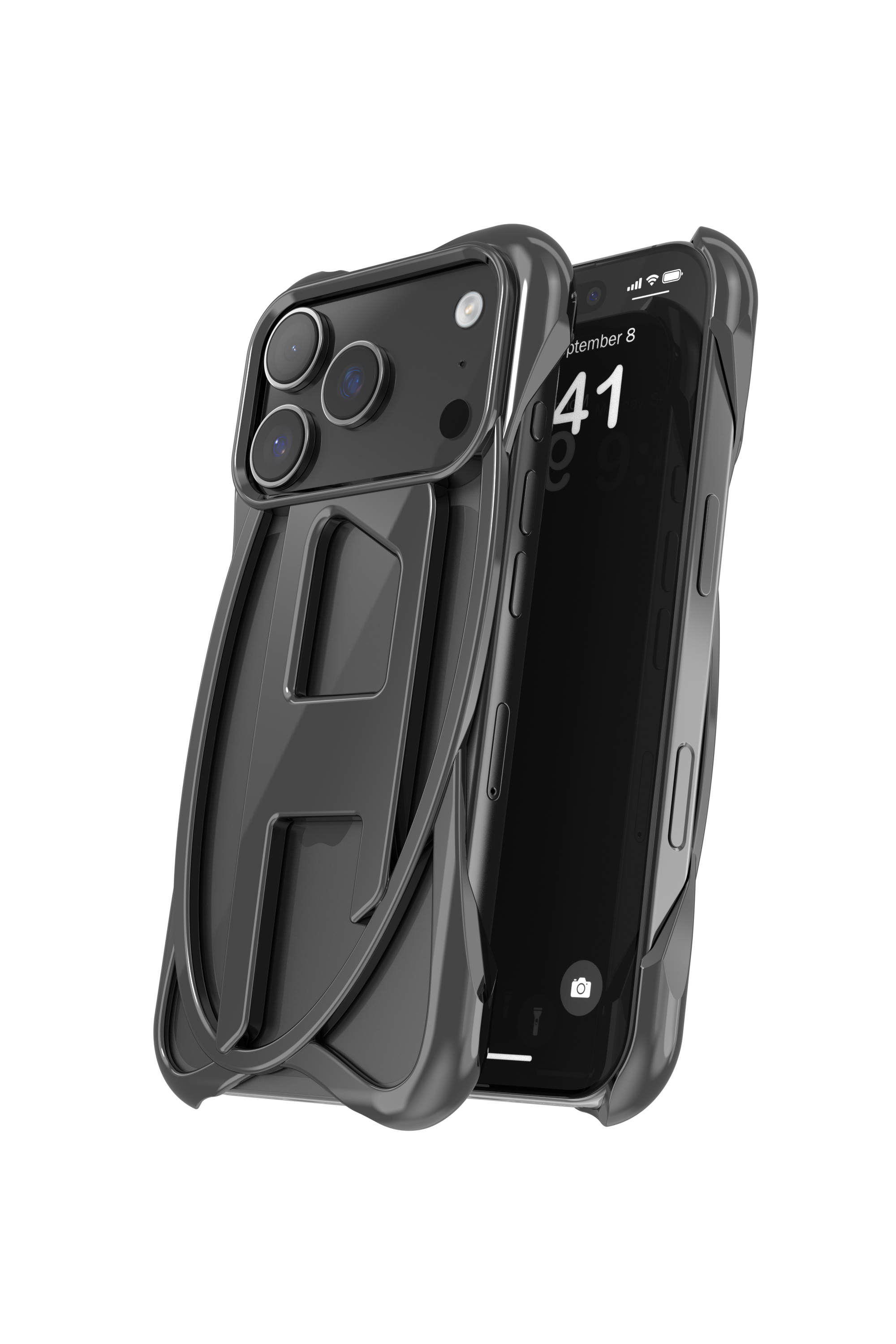 Diesel - 60448  D FRAME CASE, Custodia lucida Caged D per iPhone 17 Pro Unisex in Nero - 3