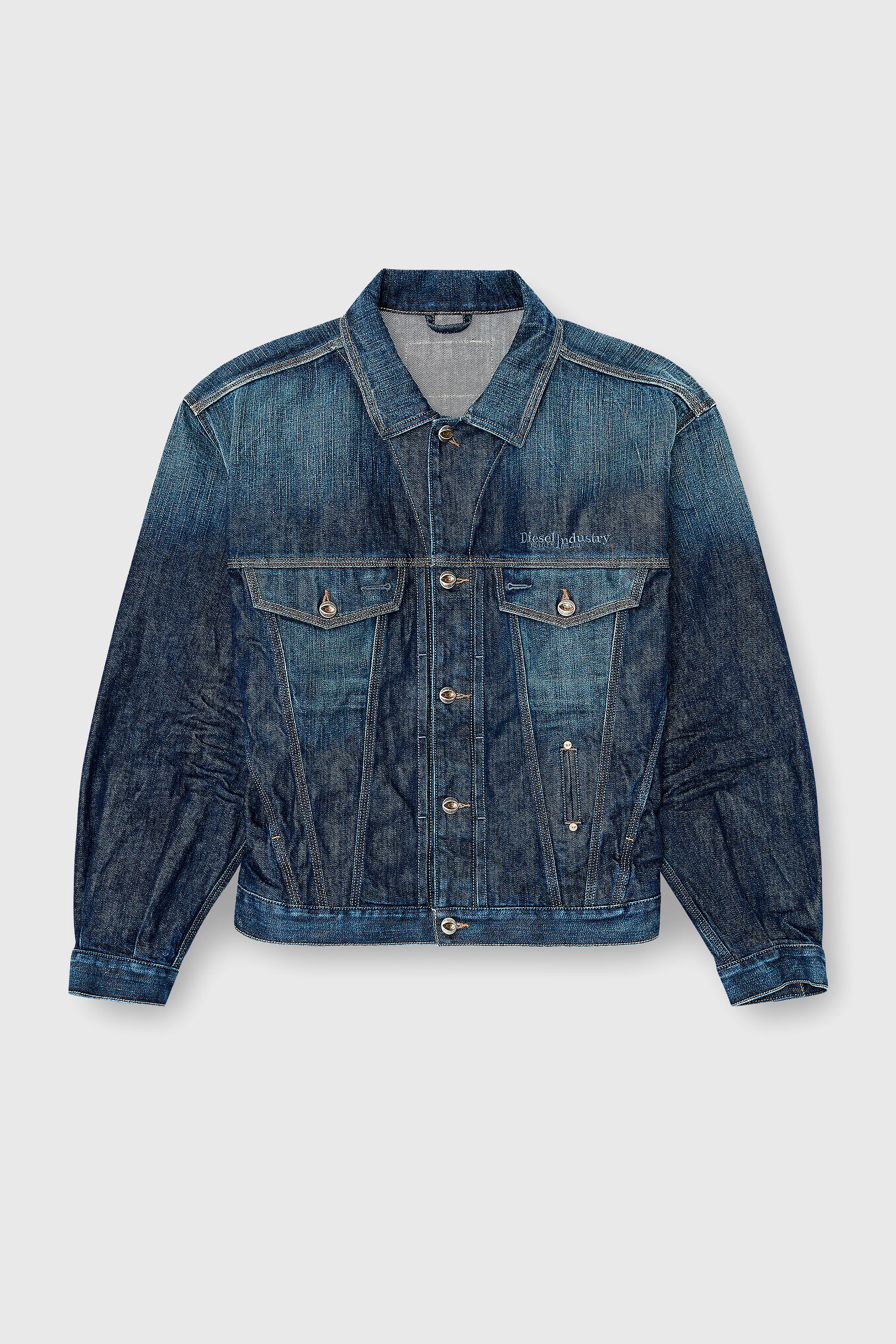 Diesel - D-DENVER-CL, Trucker jacket in denim selvedge Unisex in Blu - 2