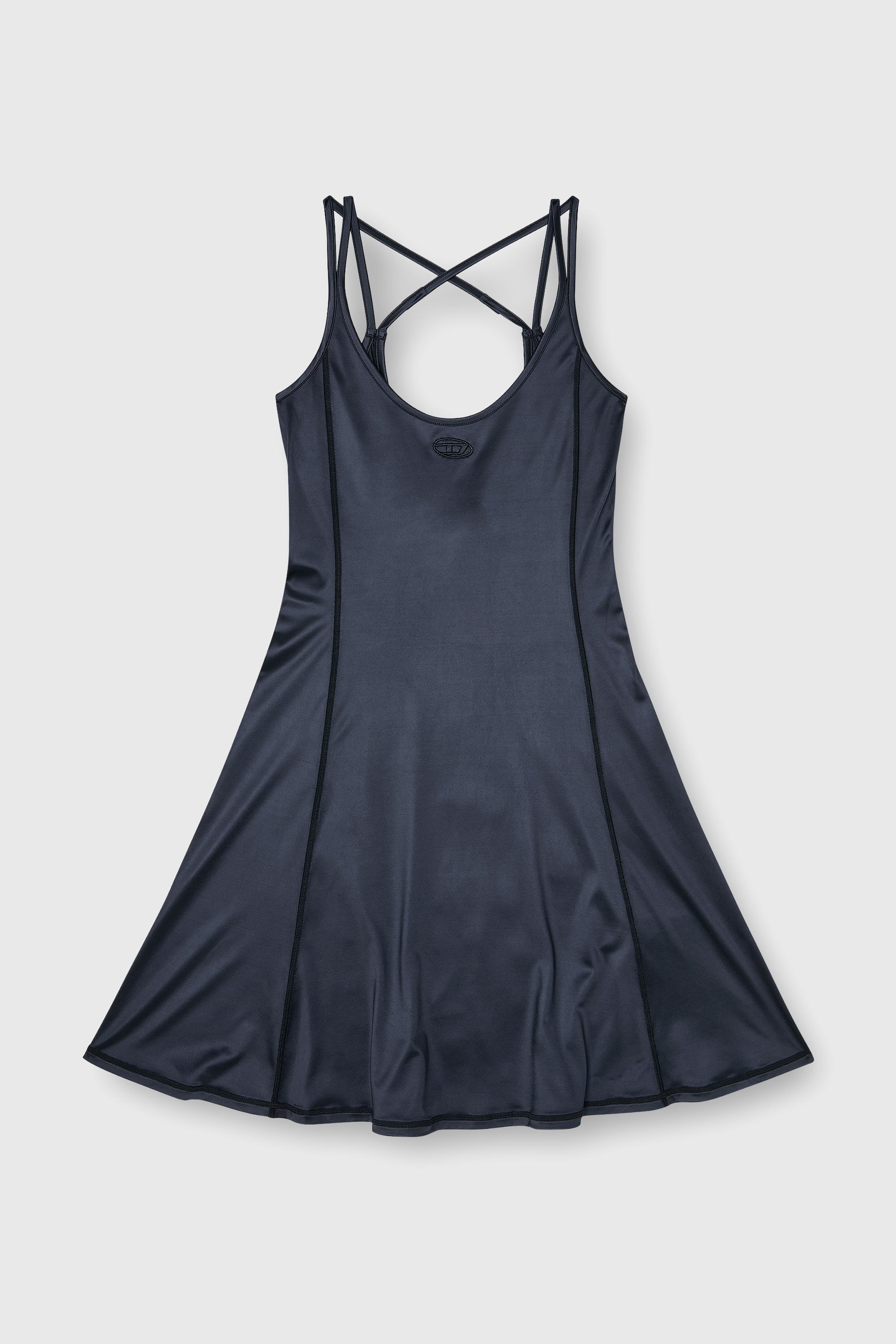 Diesel - D-IMMY, Abito mini fluido con doppie spalline Donna in Nero - 2