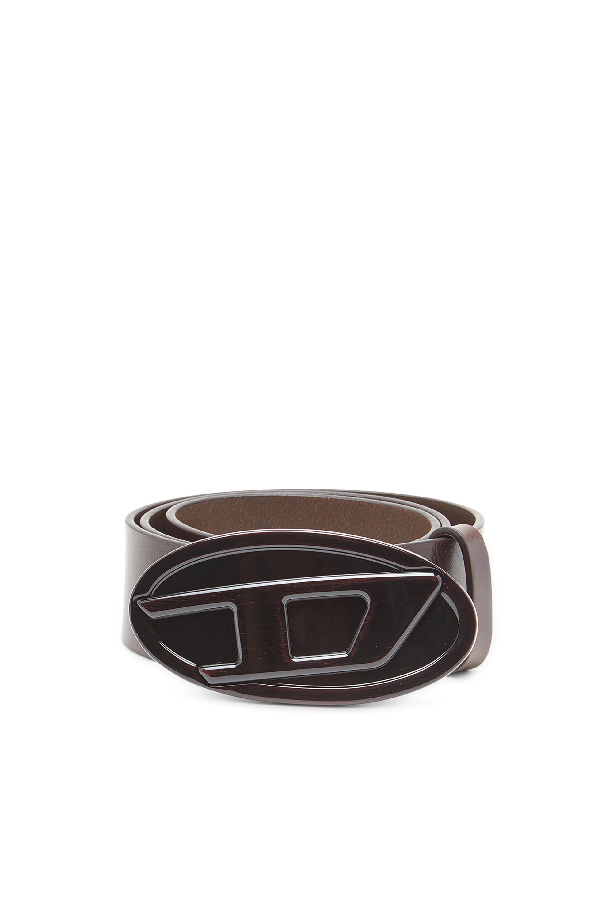 Diesel - B-1DR 2.0, Cintura 4 cm in pelle con Oval D lucido Donna in Marrone - 1