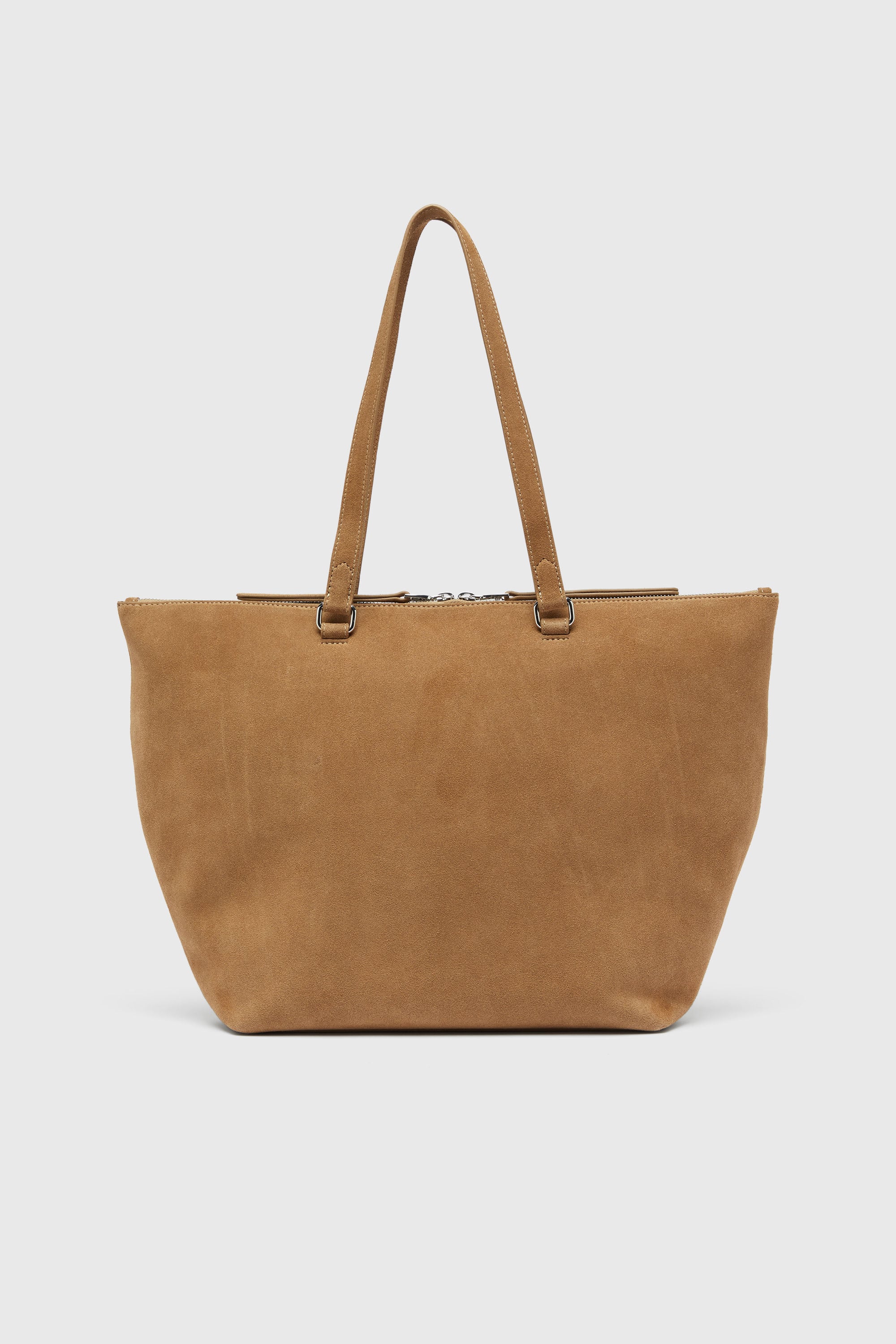 Diesel - 1DR DOME TOTE E/W, 1DR Dome - Borsa tote scamosciata con Logo Oval D Unisex in Marrone - 2