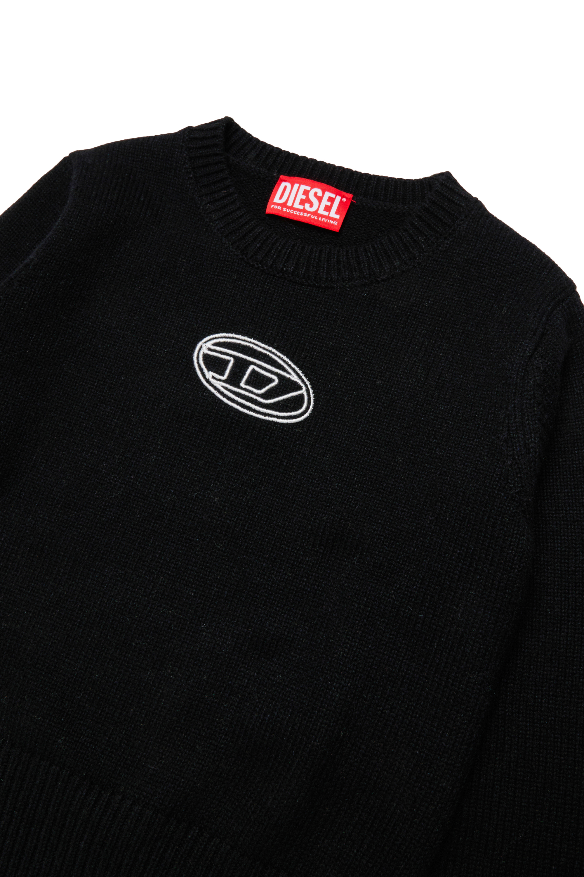 Diesel - KLESSY, Maglione misto lana con logo Donna in Nero - 3
