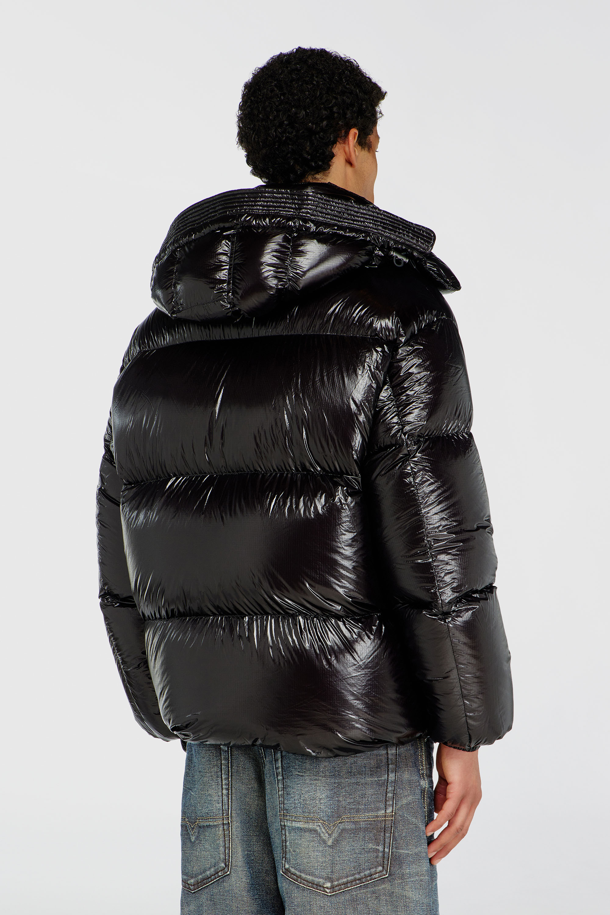 Diesel - W-ROLFYS-WRD-BKCP, Piumino con cappuccio staccabile Uomo in Nero - 4
