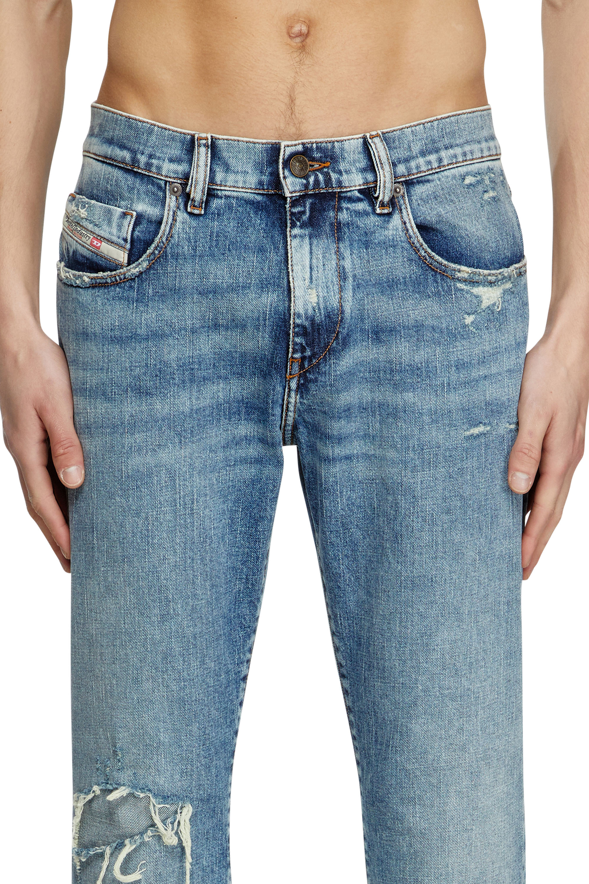 Diesel - Slim Jeans 2019 D-Strukt 09L34 Uomo, Blu Chiaro - Image 5