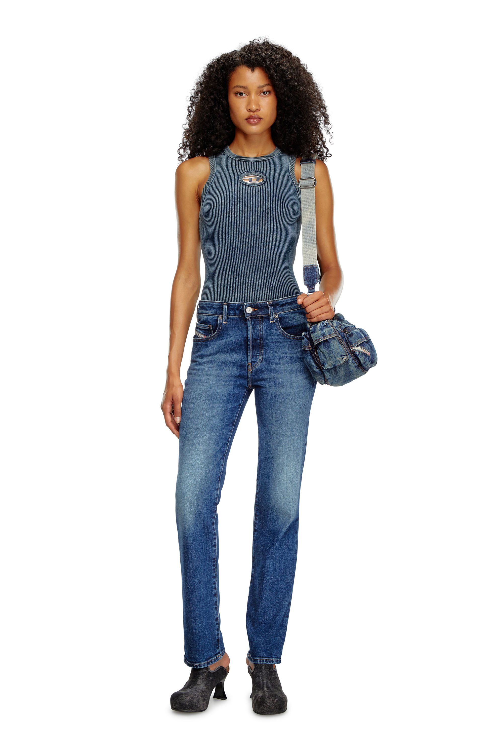 Diesel - Regular Jeans 1989 D-Mine 09I28 Donna, Blu Scuro - Image 2