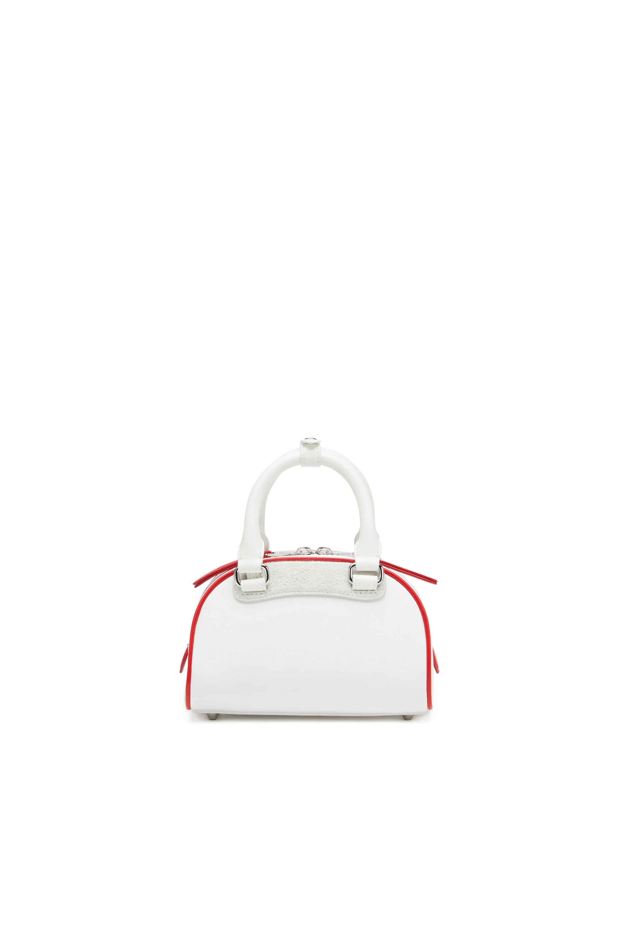 Diesel - 1DR DOME CROSSBODY, Mini borsa bowling colour-block Donna in Bianco - 2