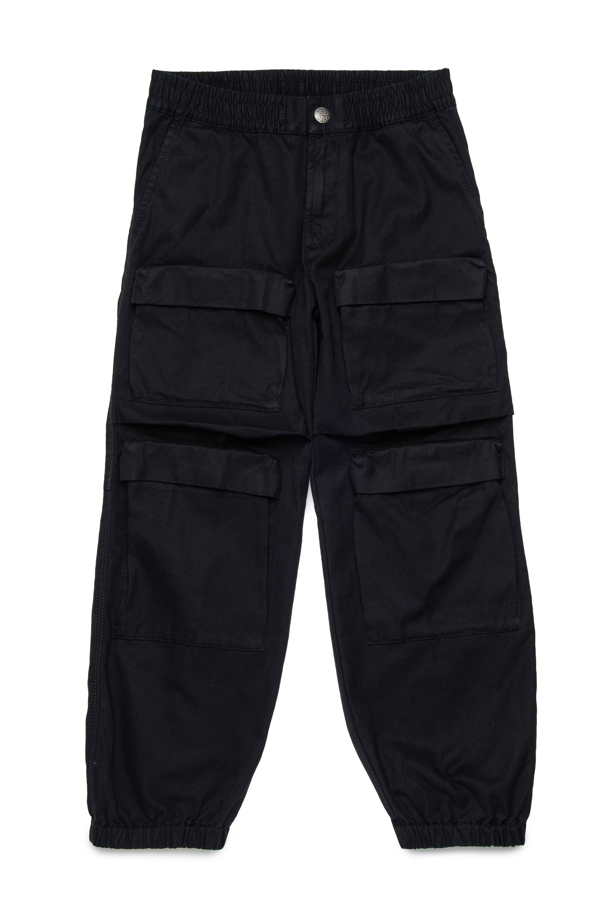 Diesel - PDANZEL, Unisex's Cotton cargo pants with multiple pockets in Black - 1