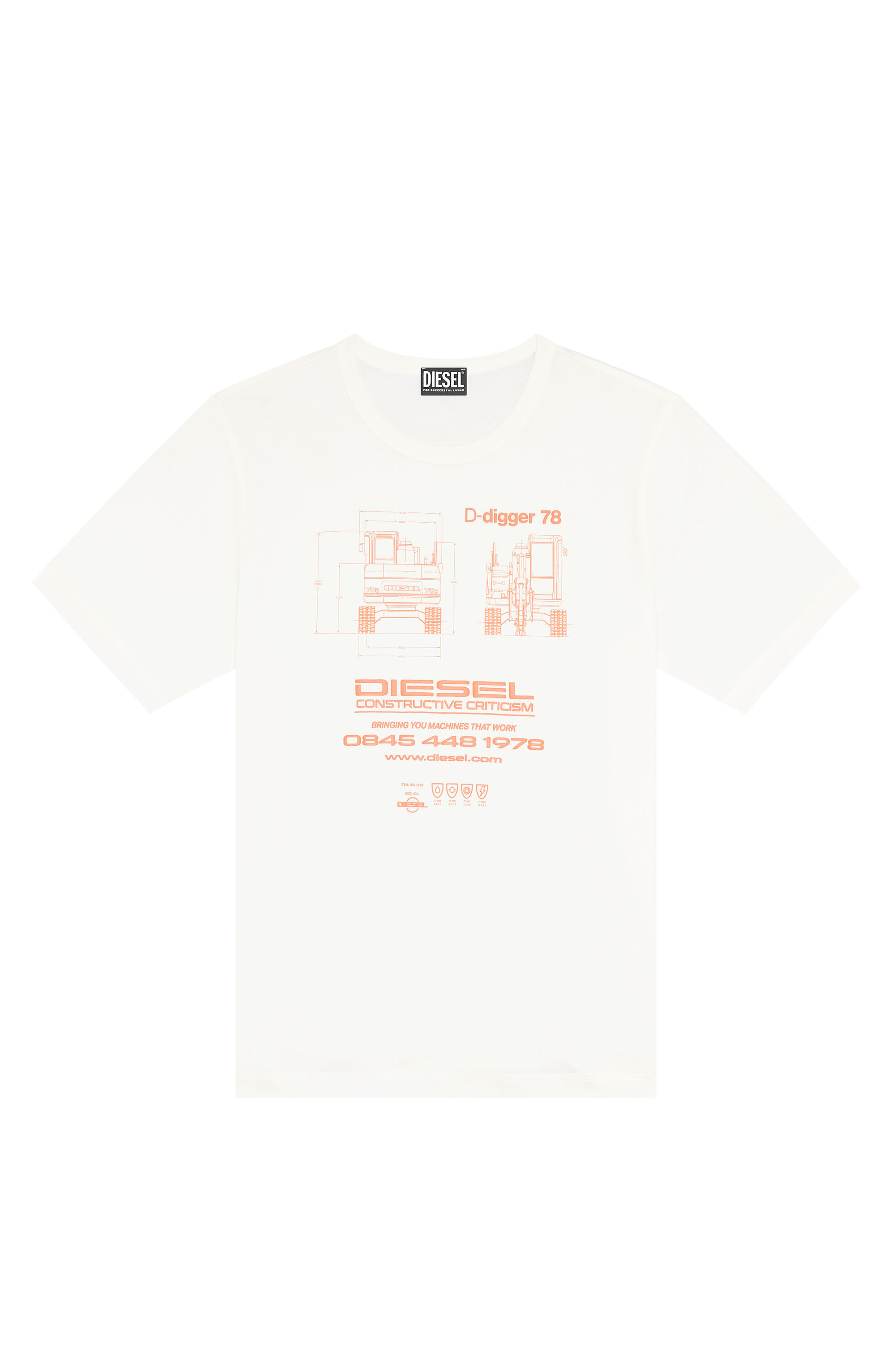 Diesel - T-JUST-SLITS-G1, Bianco - Image 3
