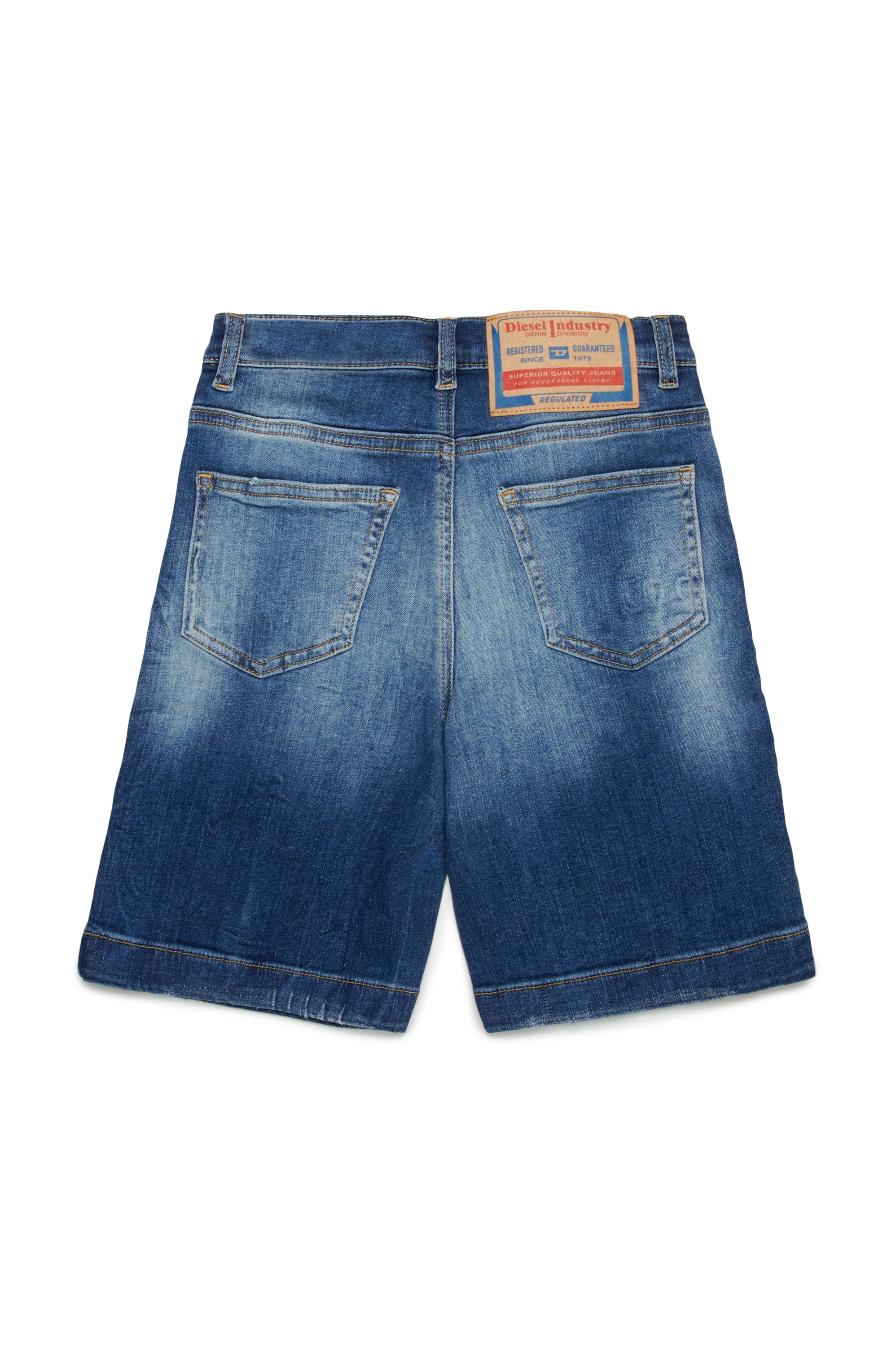 Diesel - D-MACS-SH-J, Bermuda in denim rip&repair Uomo in Blu - 2