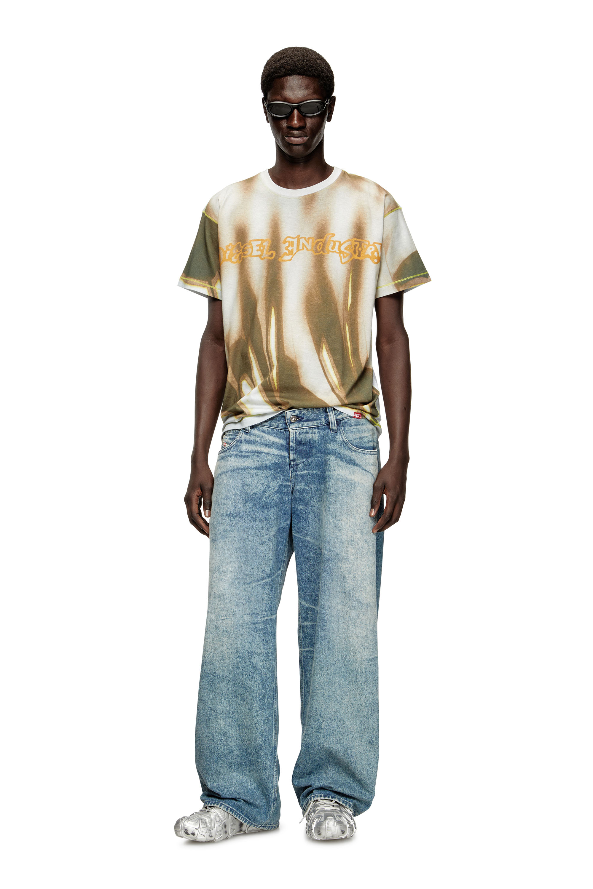 Diesel - T-NORM-SHOW, T-shirt con stampa graffiti Uomo in Multicolor - 1