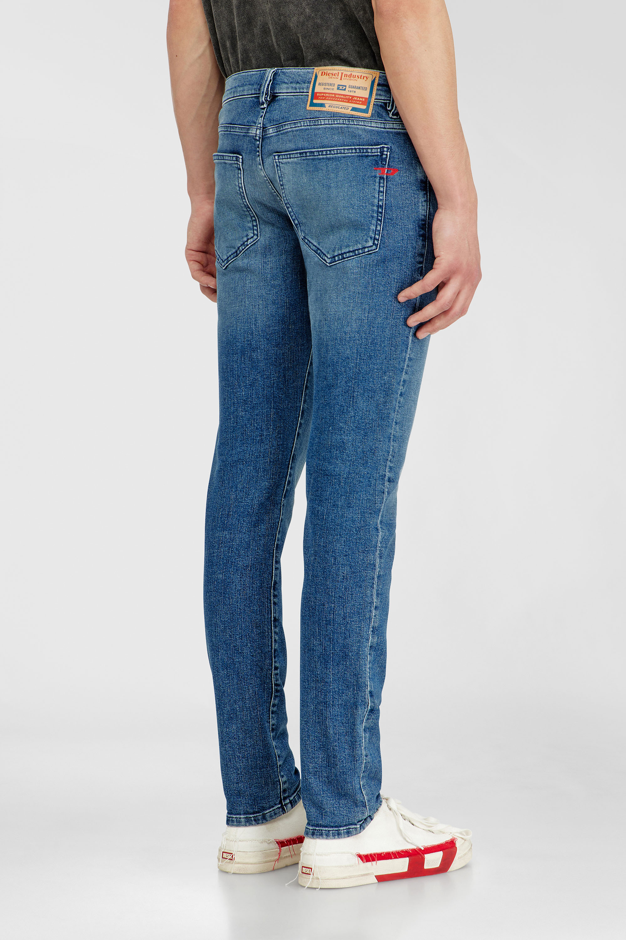 Diesel - Slim Jeans 2019 D-Strukt 0HDBK Uomo, Blu medio - Image 5