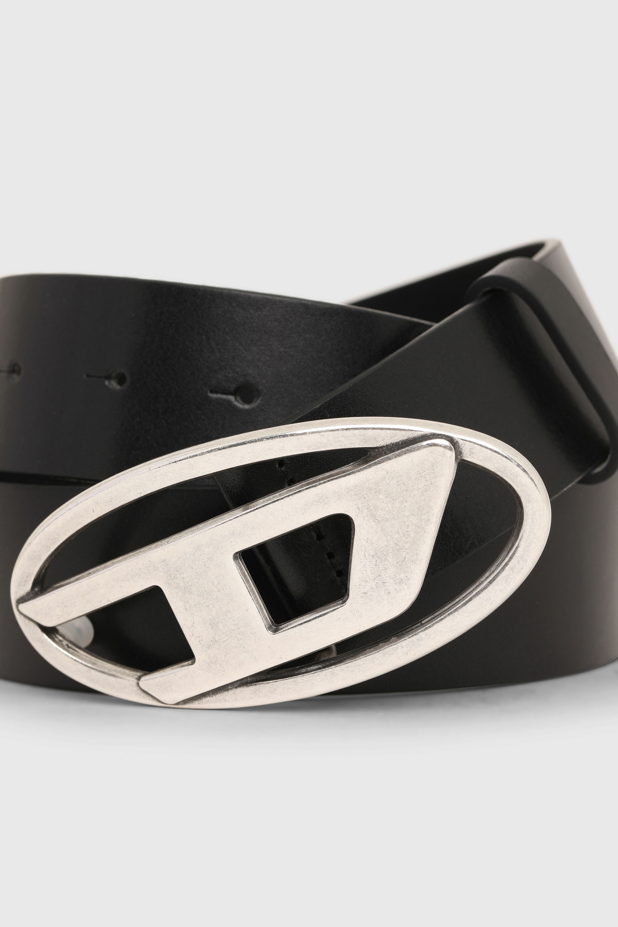 Diesel - B-1DR, Cintura 3.9 cm in pelle con fibbia a D Uomo in Nero - 3