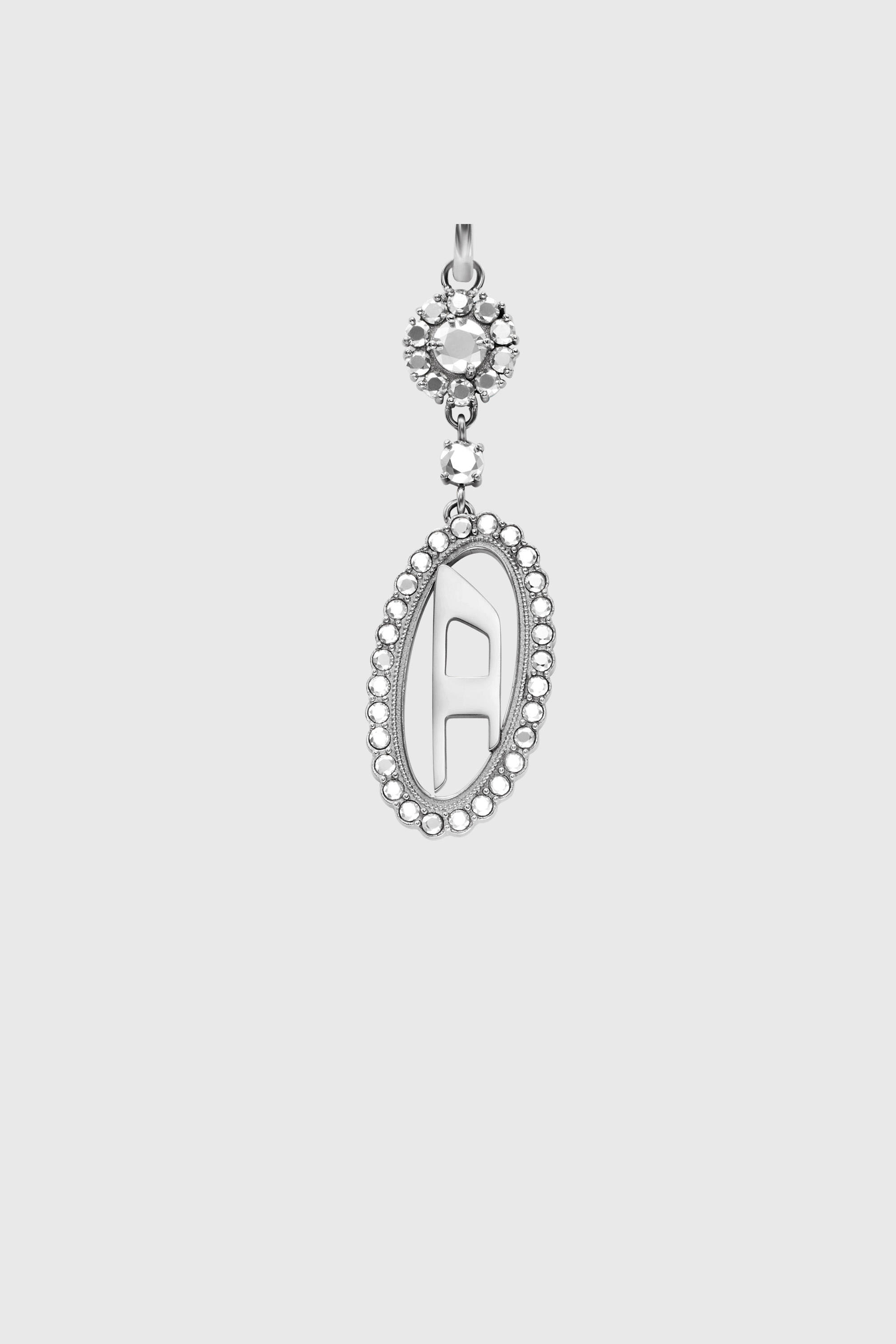 Diesel - DX1750040, Collana in acciaio inox con pendente pav&eacute; Unisex in Argento - 2