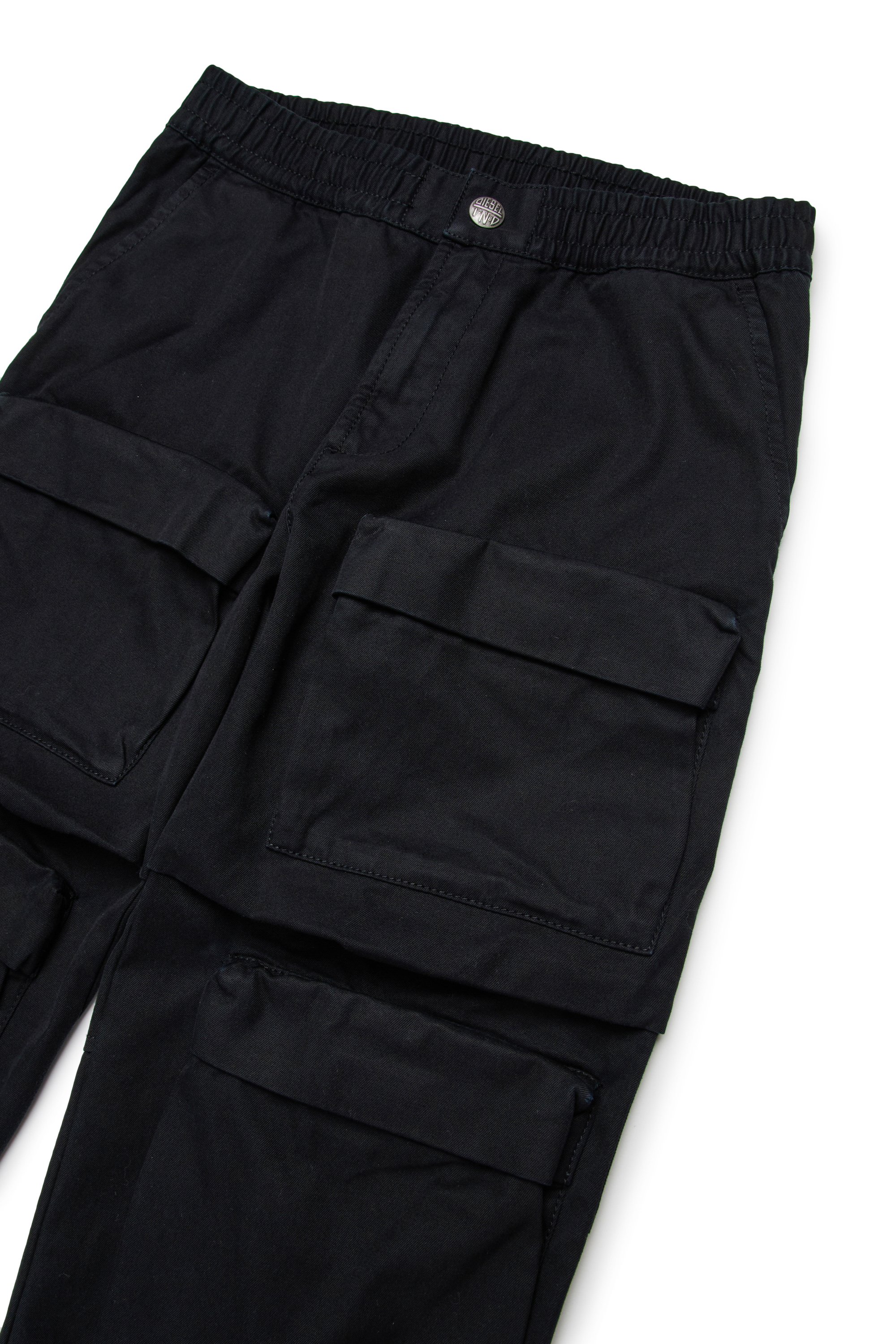 Diesel - PDANZEL, Unisex's Cotton cargo pants with multiple pockets in Black - 3