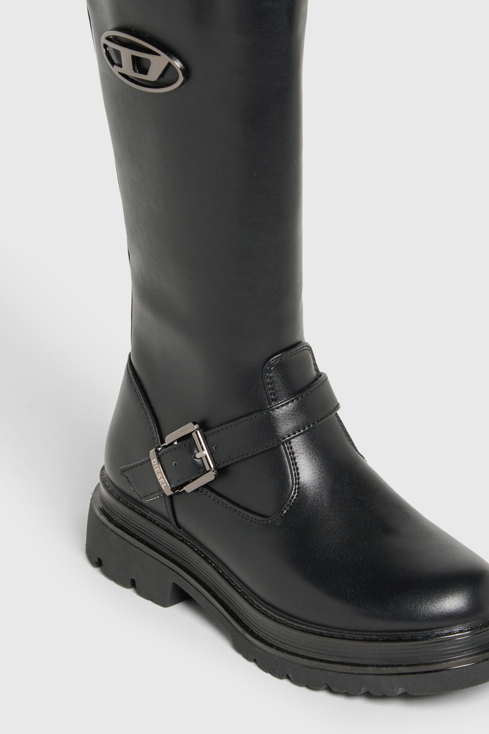 Diesel - D-KRILTY, D-Krilty - Stivali alti con dettaglio fibbia Unisex in Nero - 4