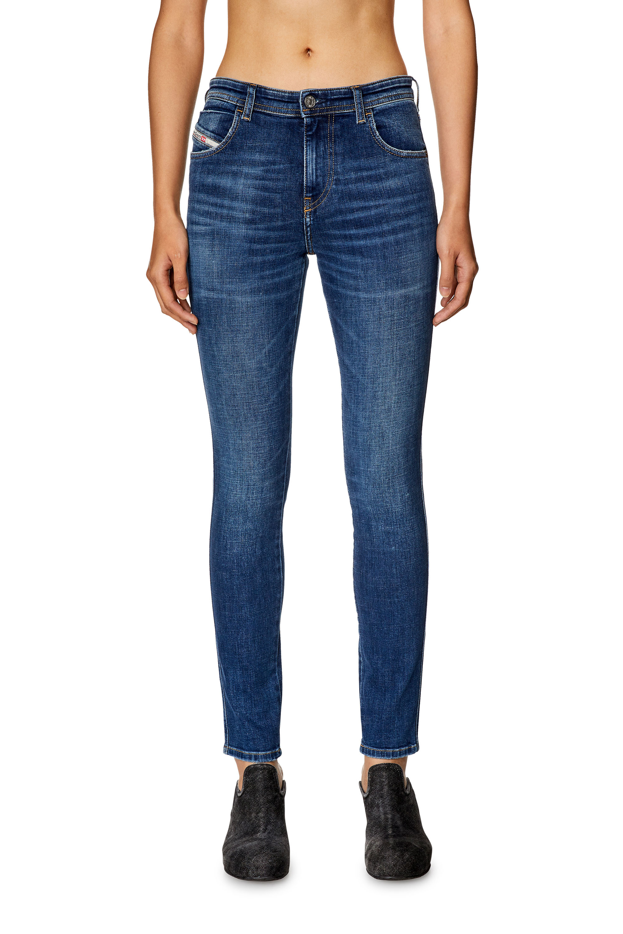 Diesel - Skinny Jeans 2015 Babhila 09H63, Blu Scuro - Image 1