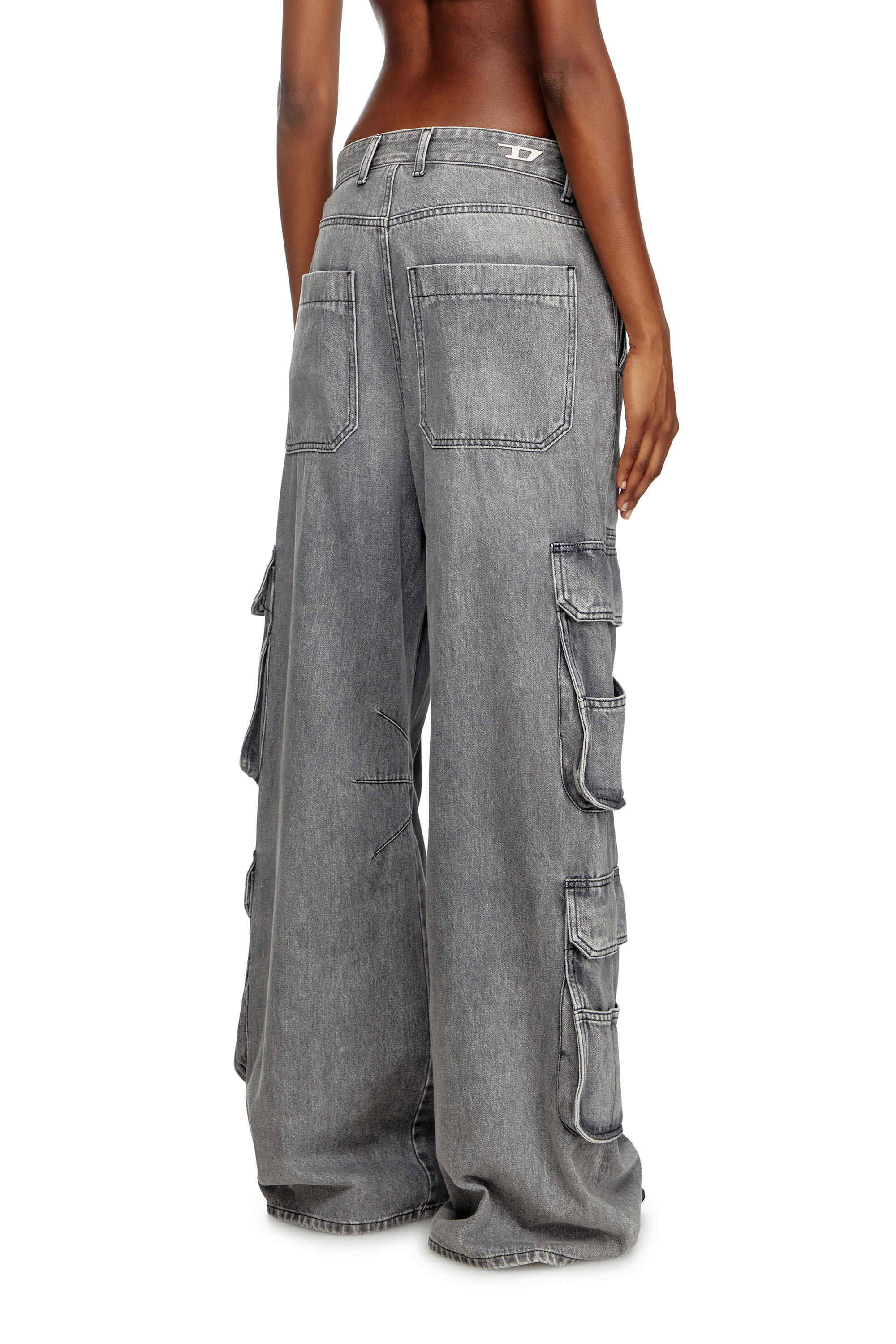 Diesel - Relaxed Jeans 1996 D-Sire 0DCBE Donna, Grigio Chiaro - Image 3