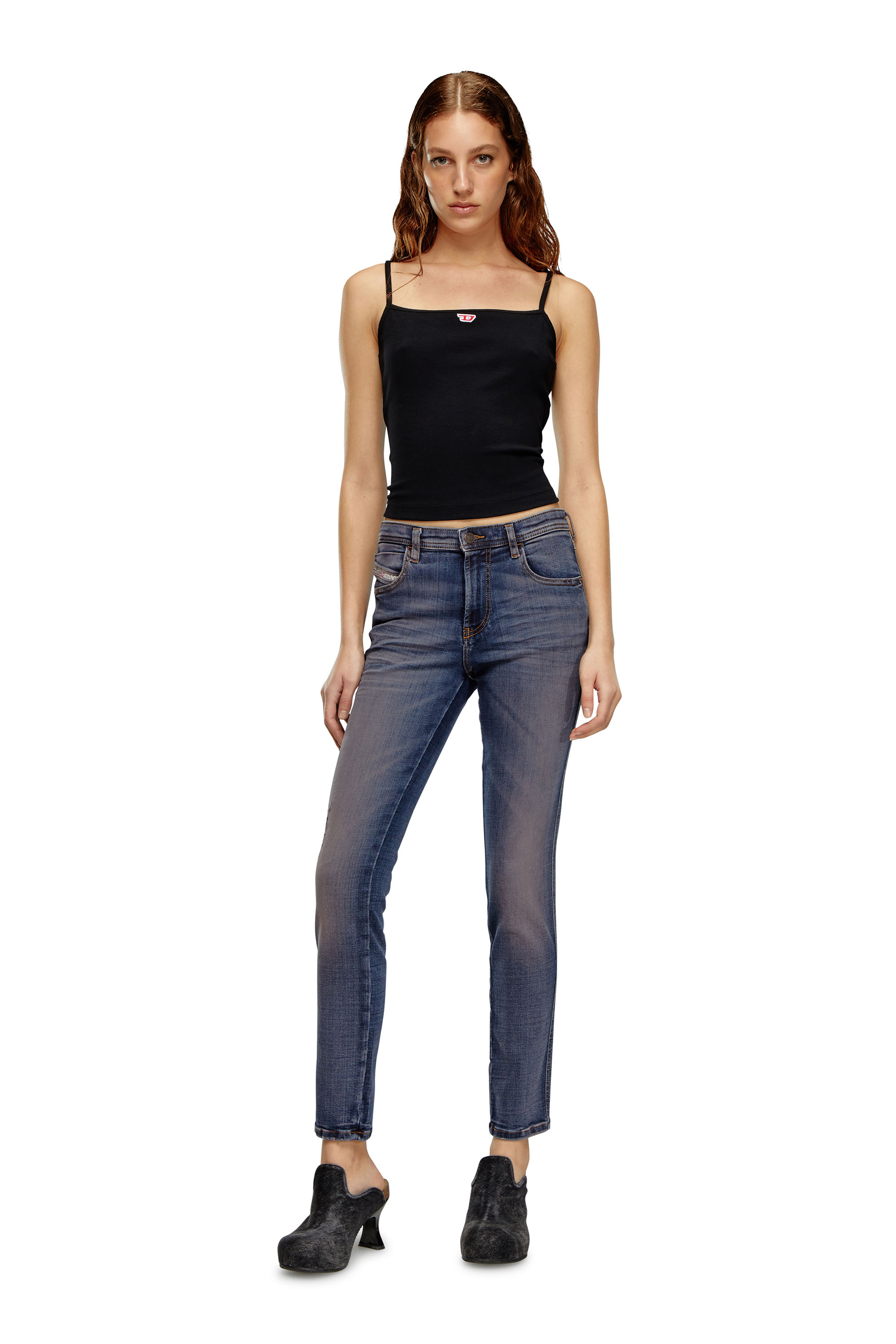 Diesel - Skinny Jeans 2015 Babhila 0PFAY, Blu Scuro - Image 4