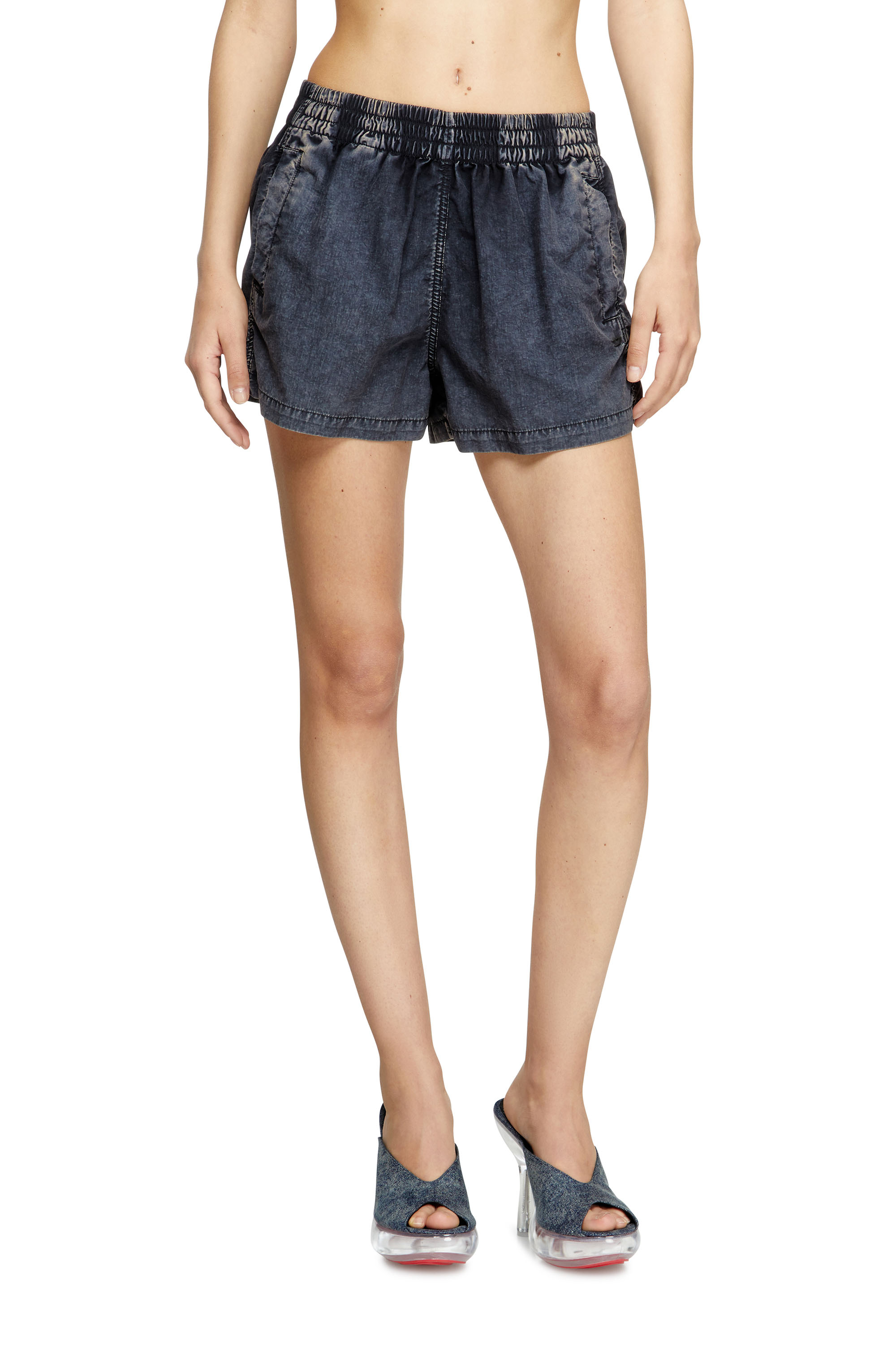 Diesel - S-OUND, Boxer in Taslan trattato Donna in Blu - 3