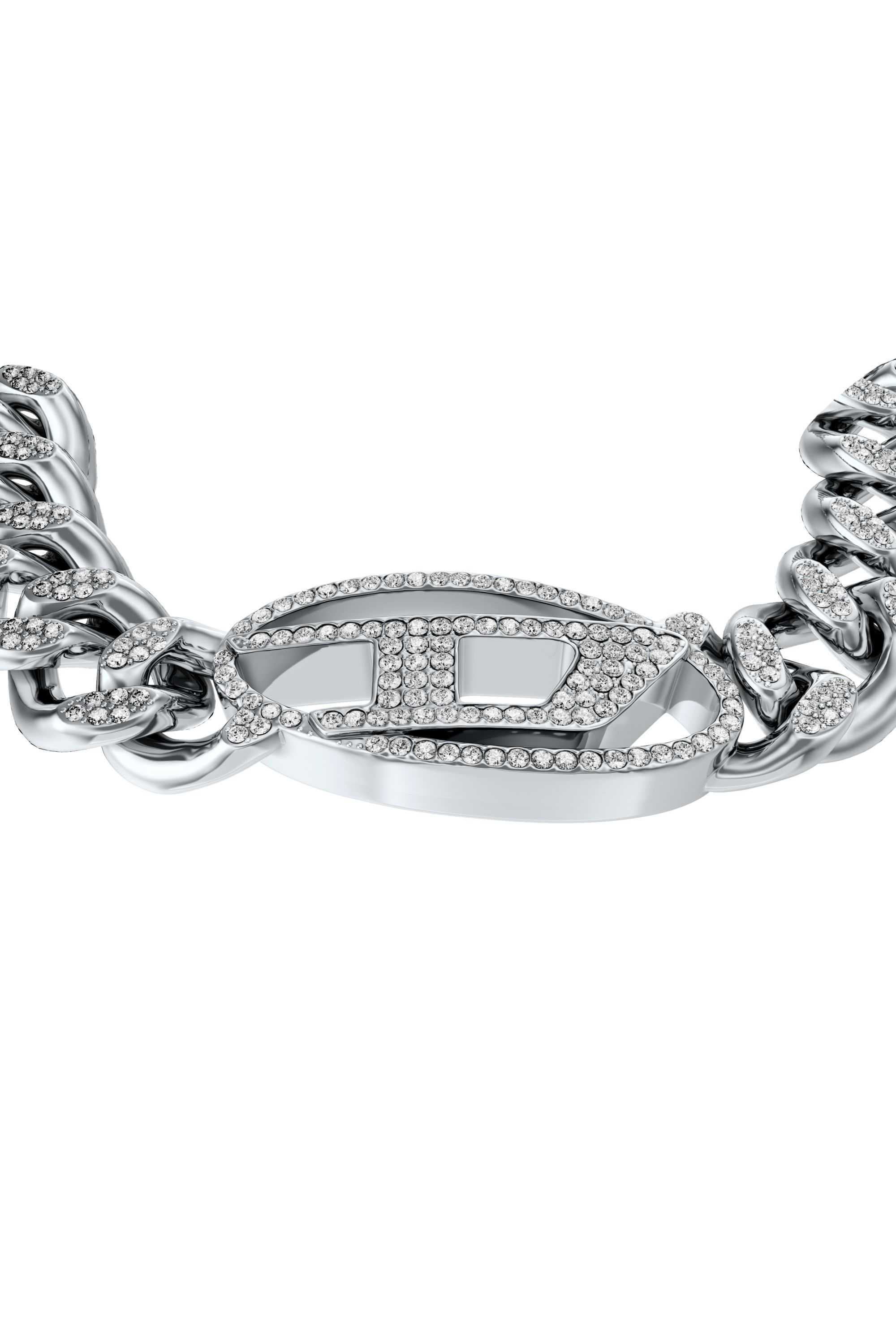 Diesel - DX1707040 JEWELLERY, Bracciale a catena Oval D in acciaio inox Unisex in Argento - 2