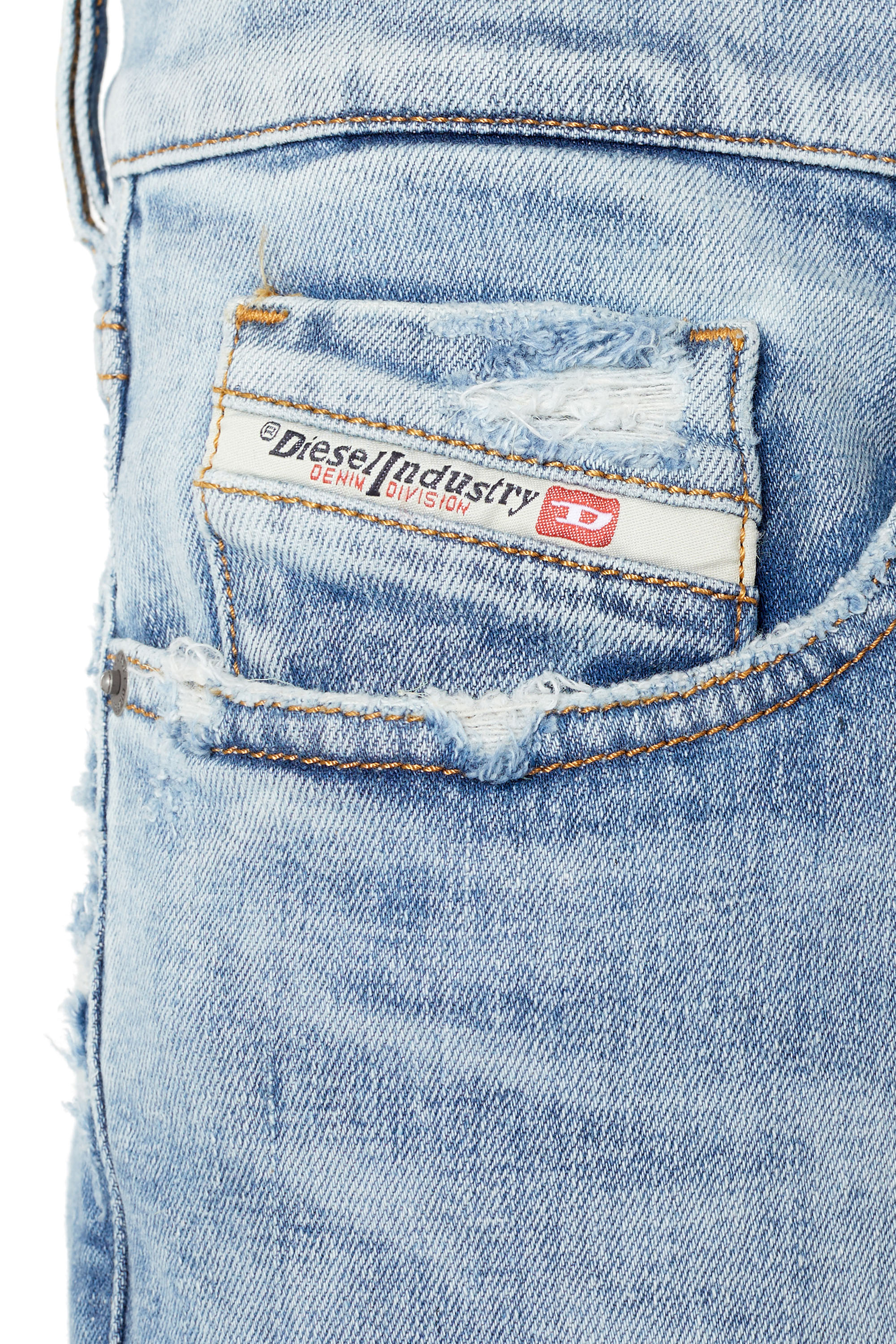 Diesel - Slim Jeans 2019 D-Strukt 09E67, Blu Chiaro - Image 4