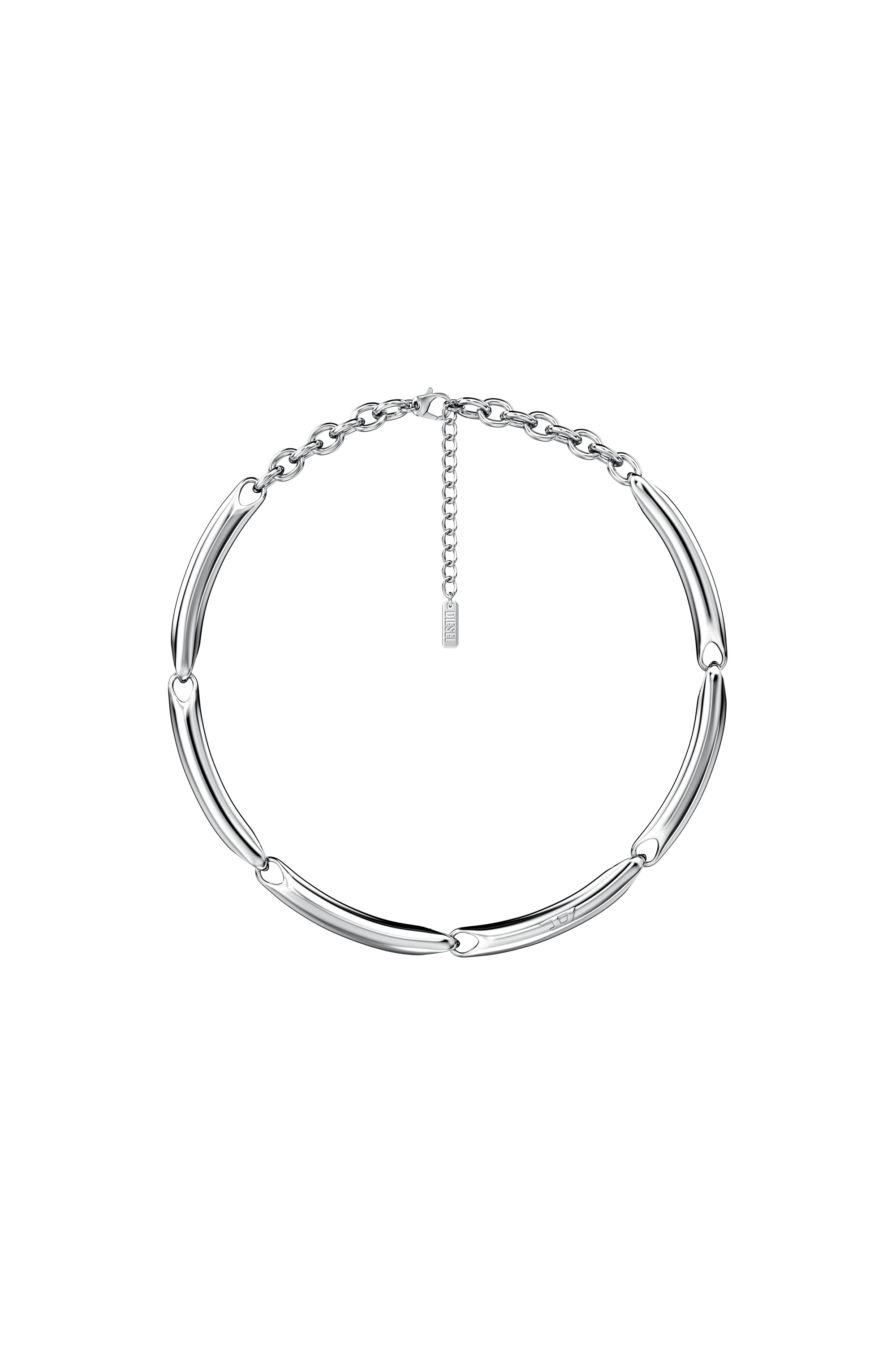 Diesel - DX1697040 JEWELLERY, Collana a catena in acciaio inox Unisex in Argento - 1
