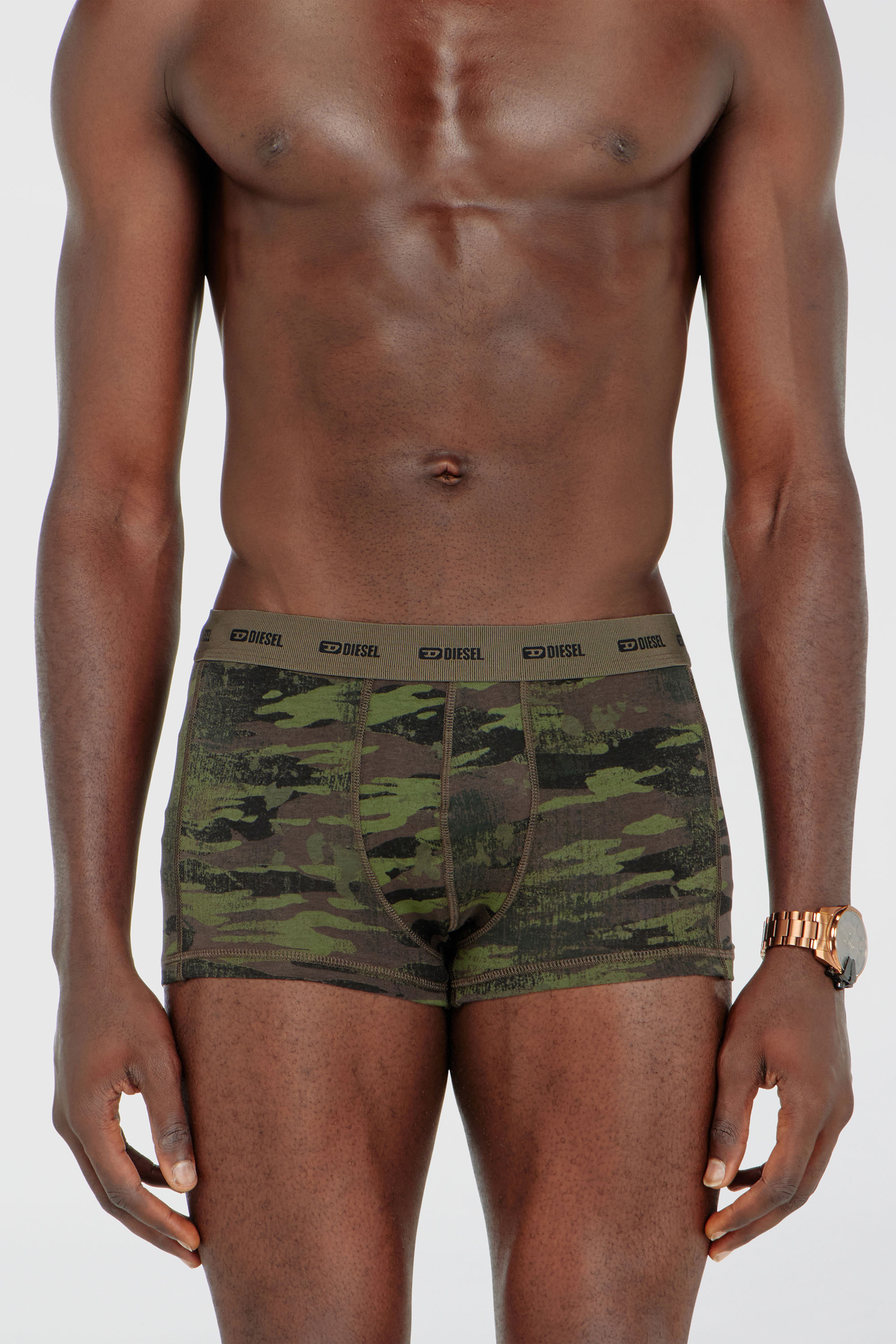 Diesel - DAMIEN-UTLT-3PACK, Set da tre boxer a tinta unita e camouflage Uomo in Nero - 2