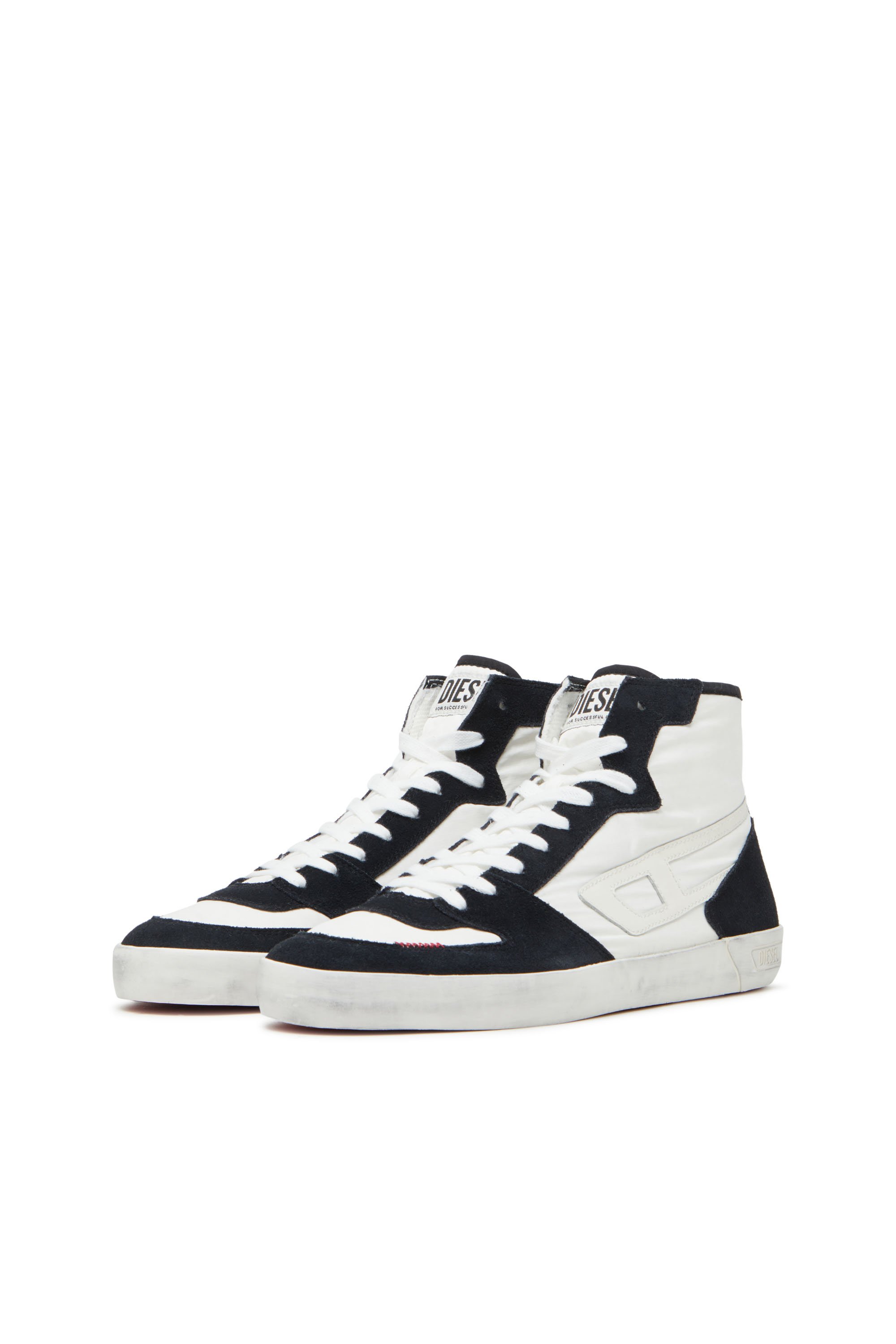 Diesel - S-LEROJI D-1 MID, Sneaker high-top in ripstop imbottito e suede Uomo in Multicolor - 8