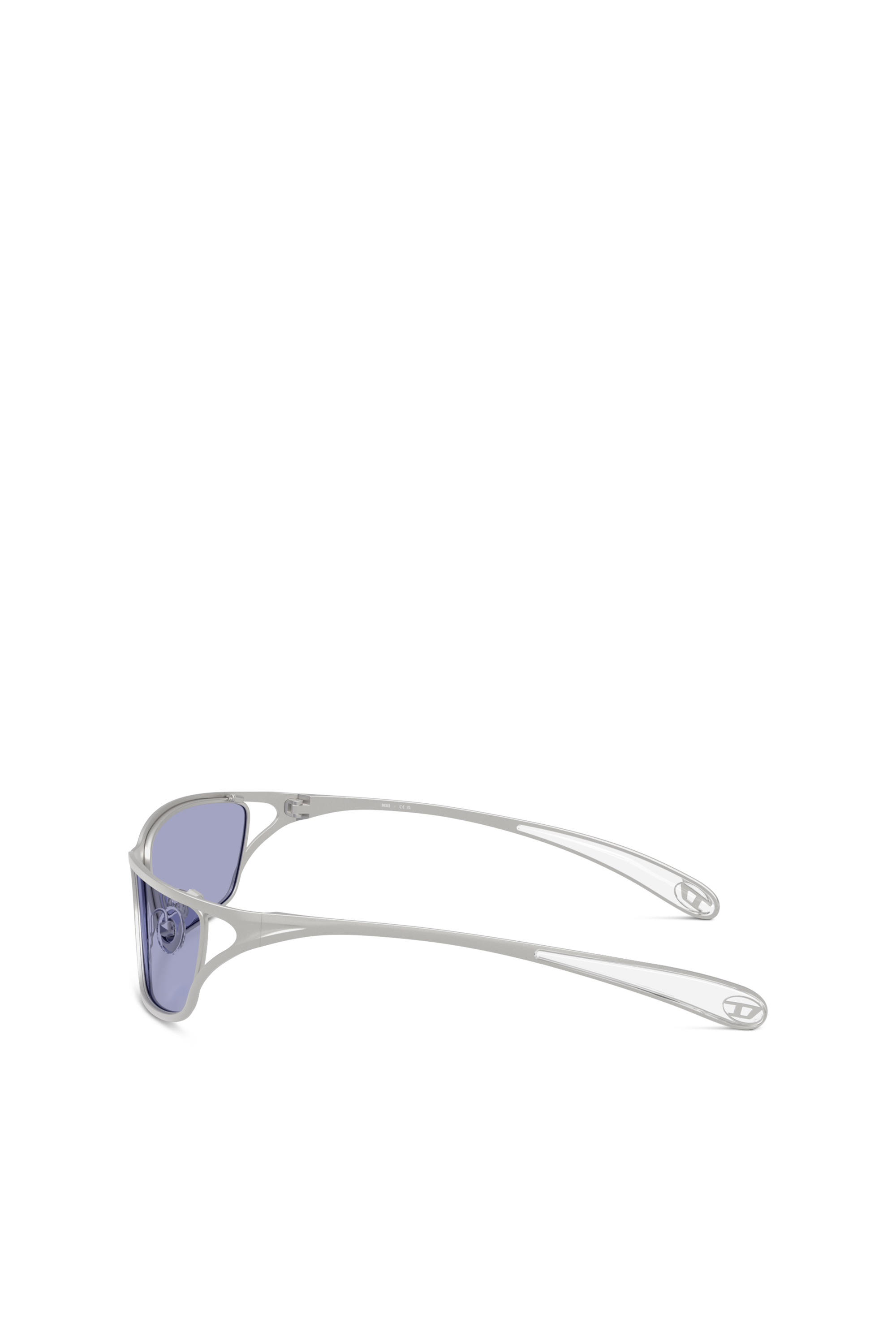 Diesel - 0DL1015, Occhiali da sole rettangolari Unisex in Grigio - 3