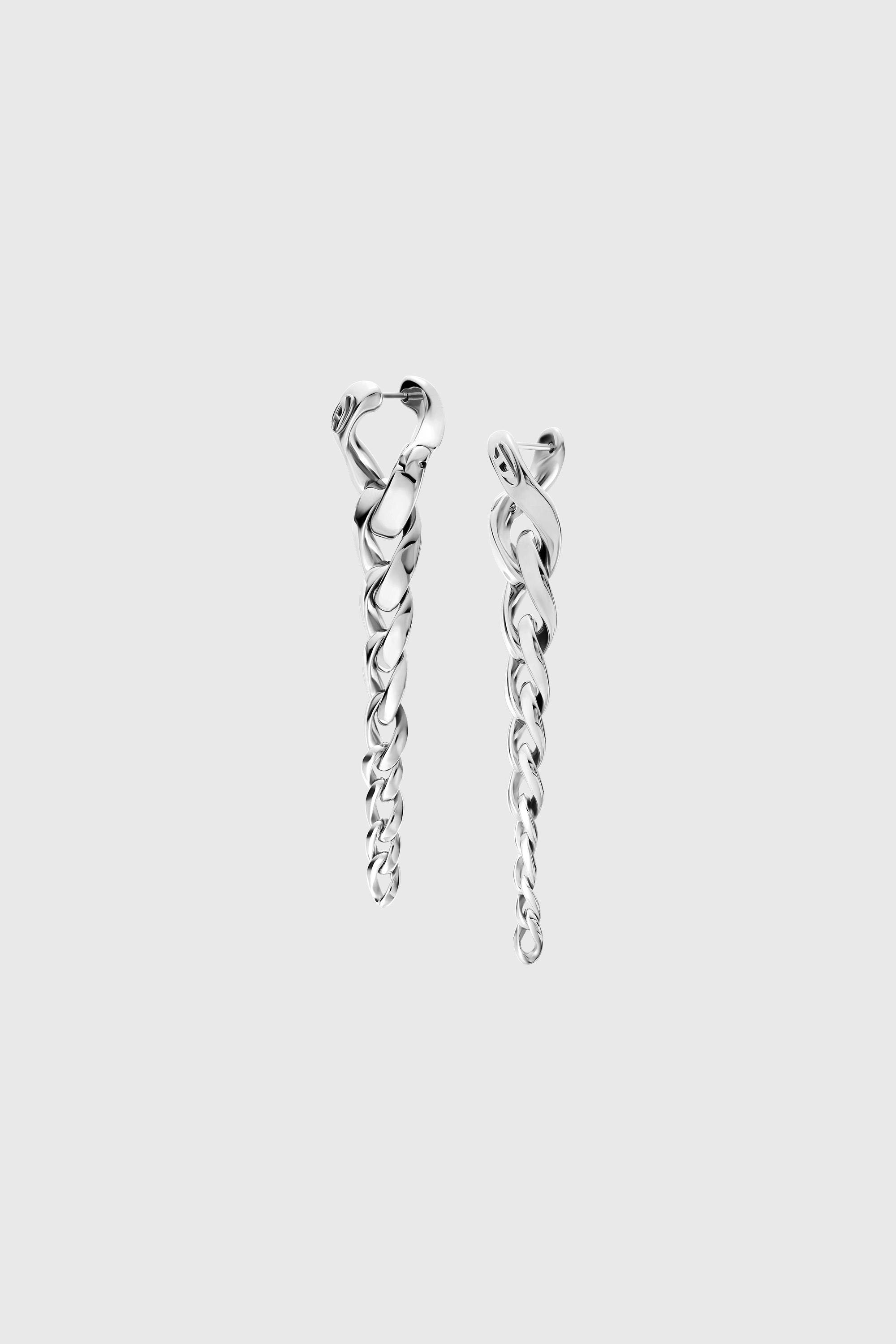 Diesel - DX1719040, Orecchini pendenti in acciaio inox Unisex in Argento - 1