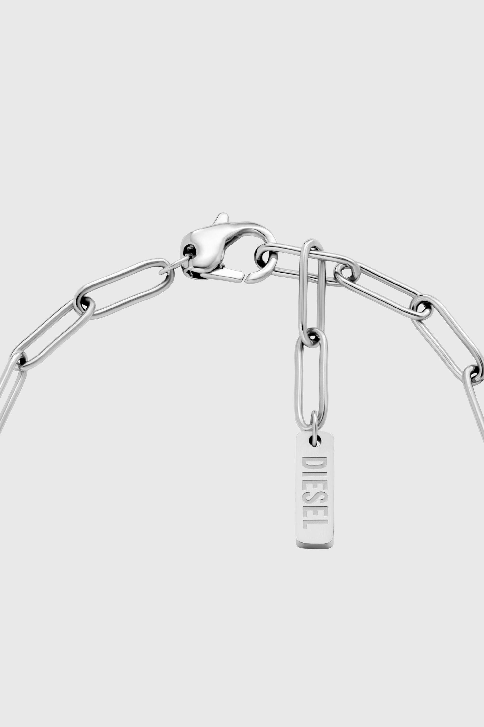 Diesel - DX1604040, Bracciale con charm in acciaio inox Unisex in Argento - 2