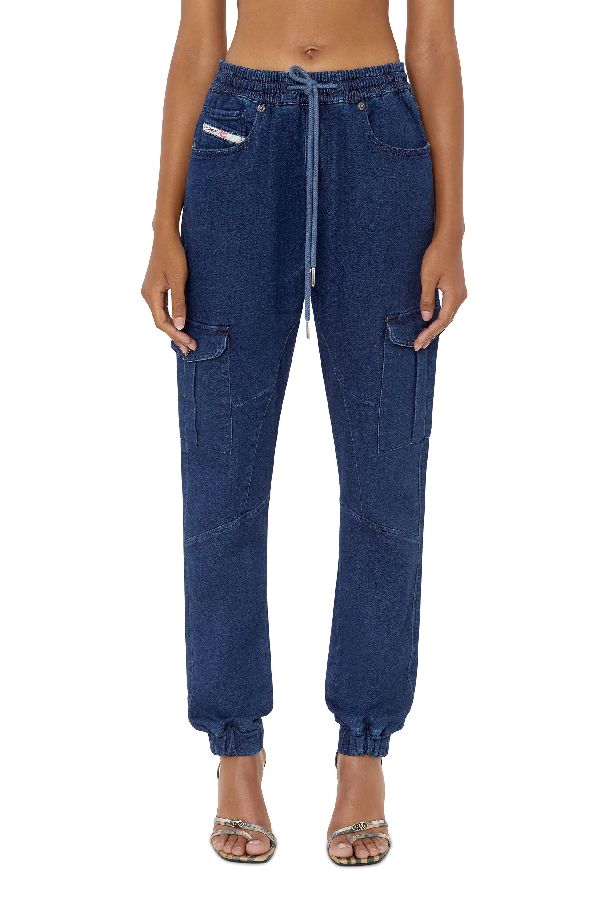 Diesel - D-Ursy Track Denim 069ZQ Slim, Blu Scuro - Image 1