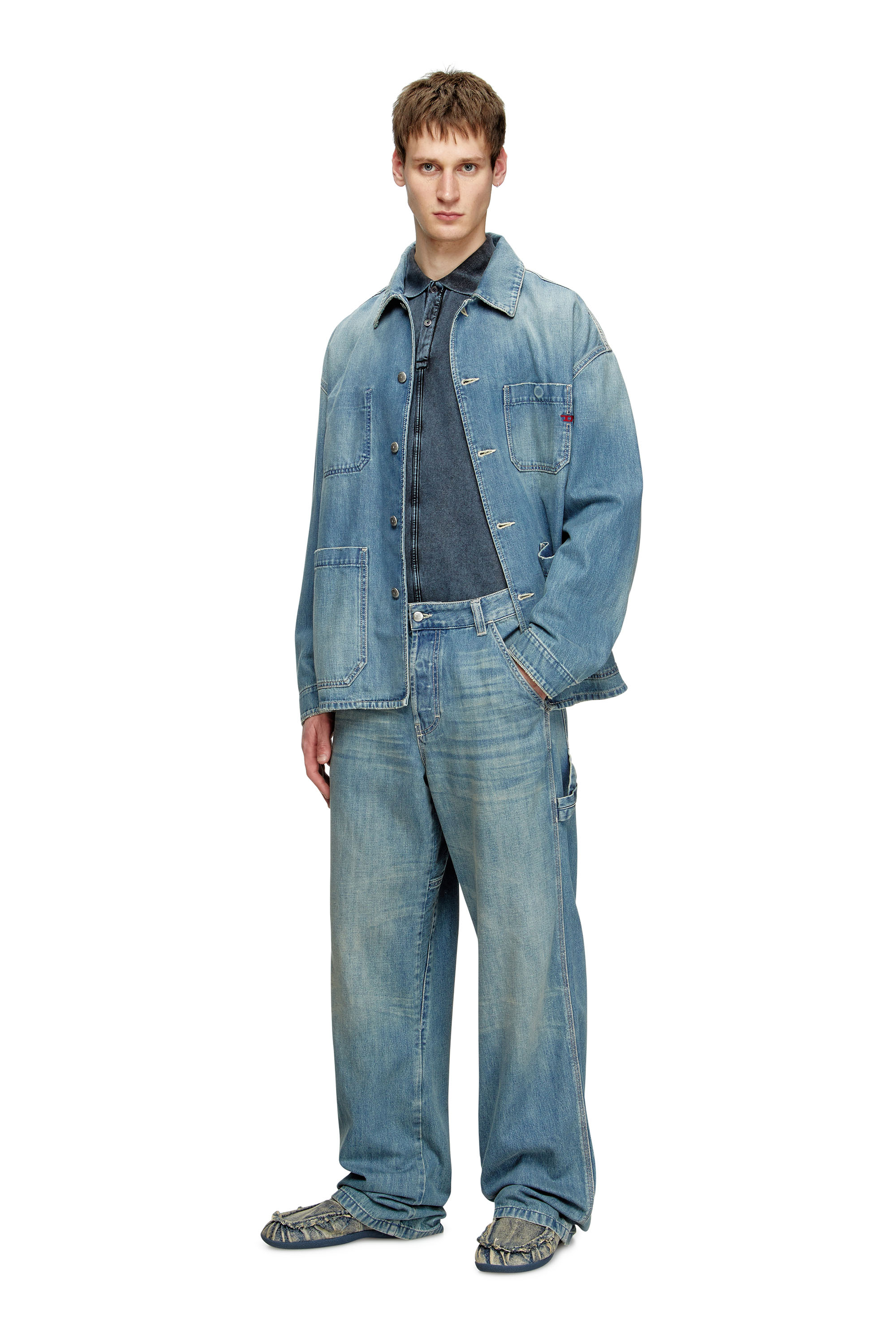 Diesel - Relaxed Jeans D-Livery 068SK Uomo, Blu Chiaro - Image 2