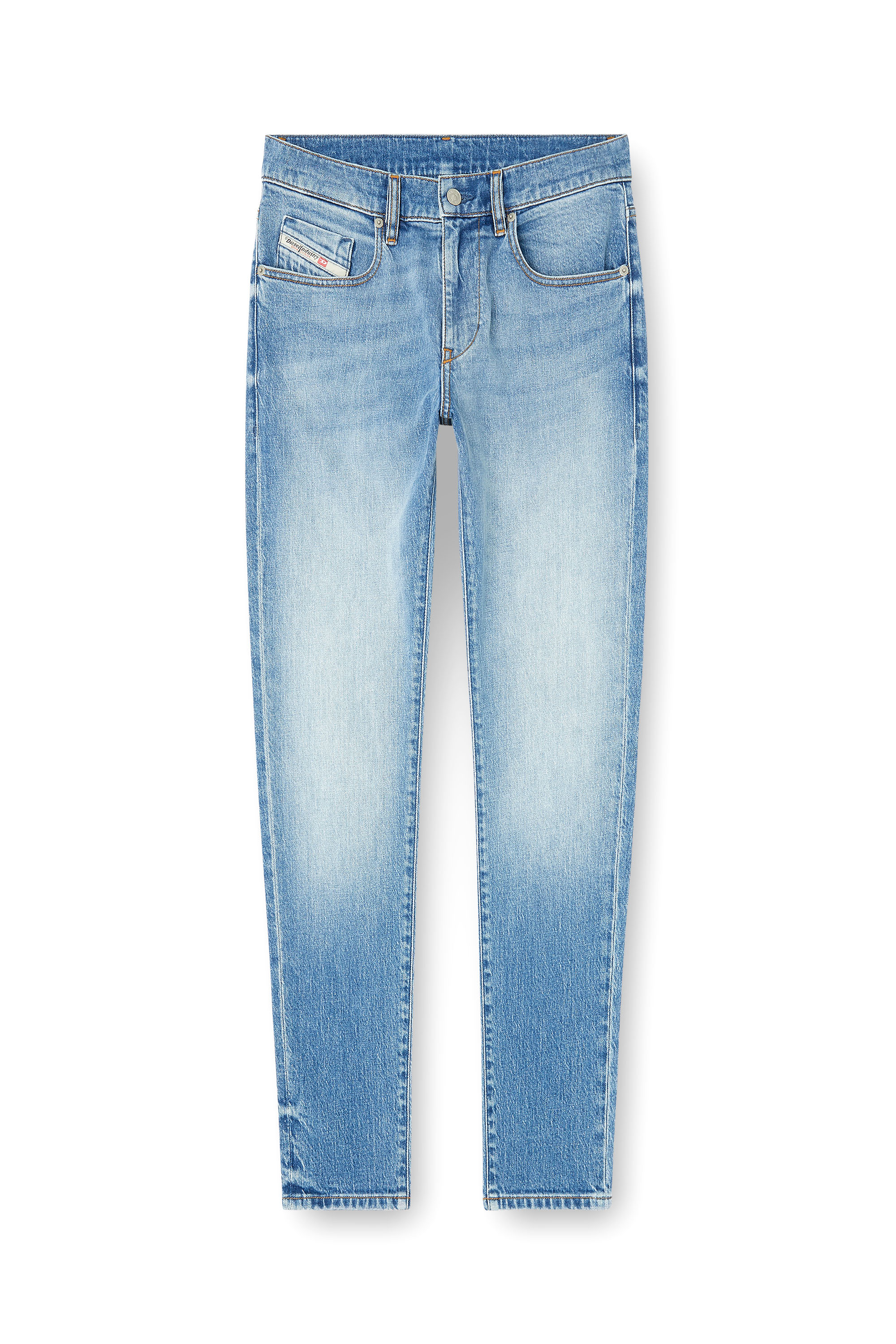 Diesel - Slim Jeans 2019 D-Strukt 0ADBK Uomo, Blu Chiaro - Image 3
