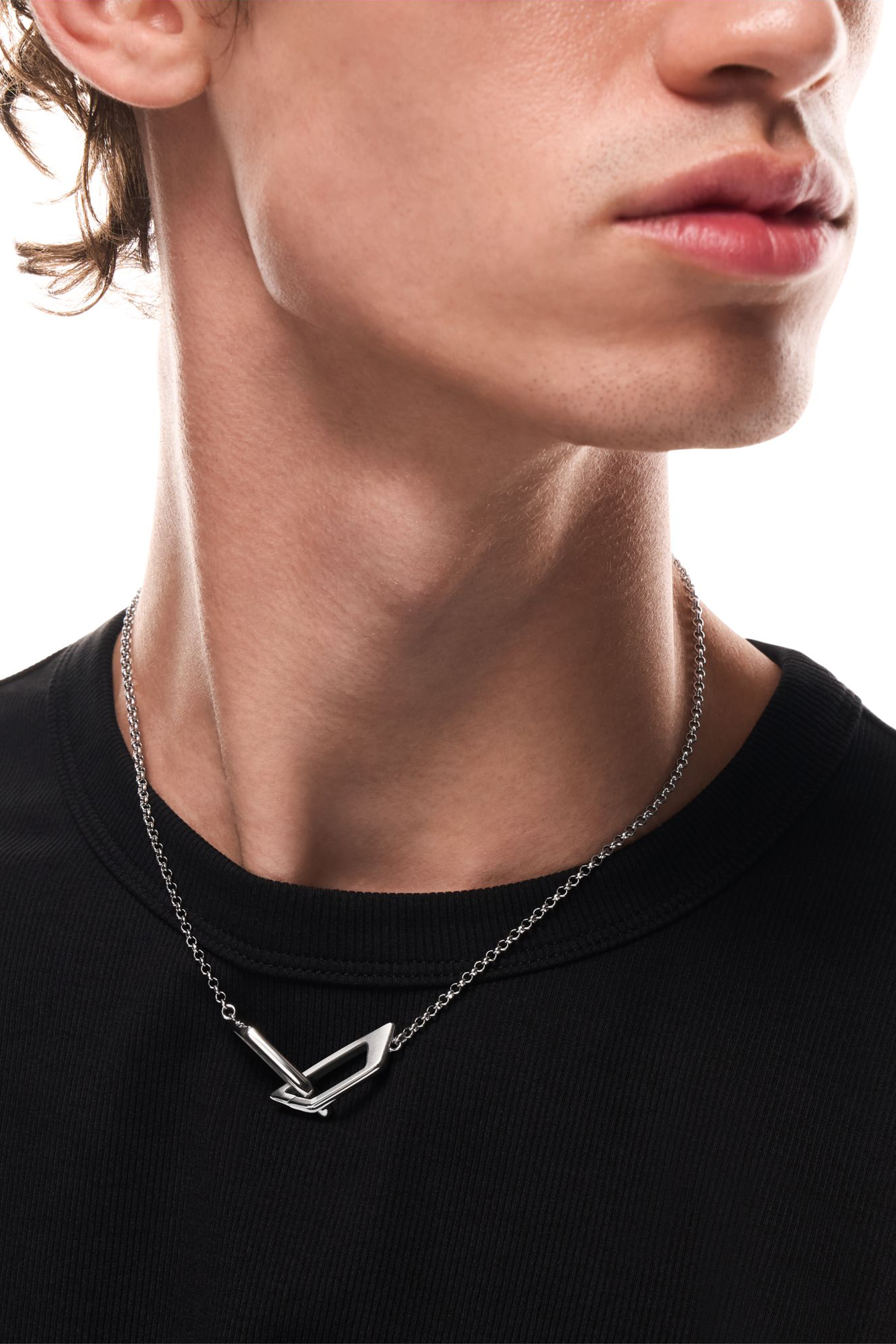 Diesel - DX1727040, Collana a fascia in acciaio inox Unisex in Argento - 5