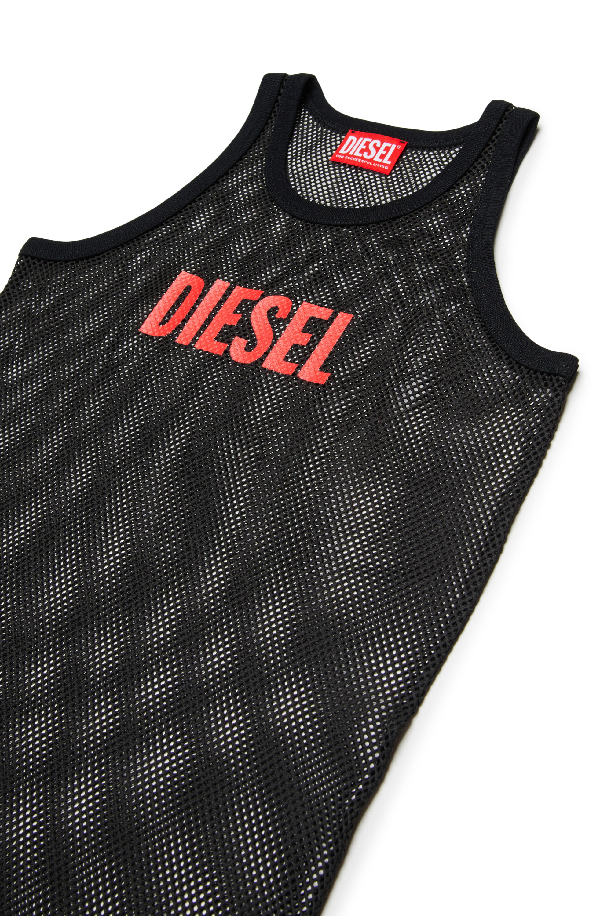 Diesel - MCURTS, Abito da spiaggia in rete di cotone Donna in Nero - 3