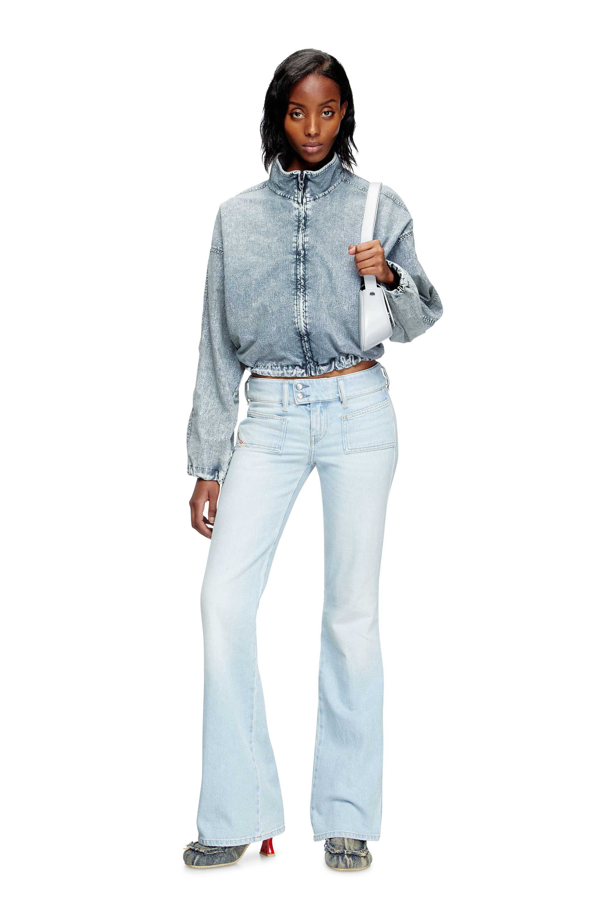 Diesel - Bootcut Jeans D-Hush 09M11 Donna, Blu Chiaro - Image 2