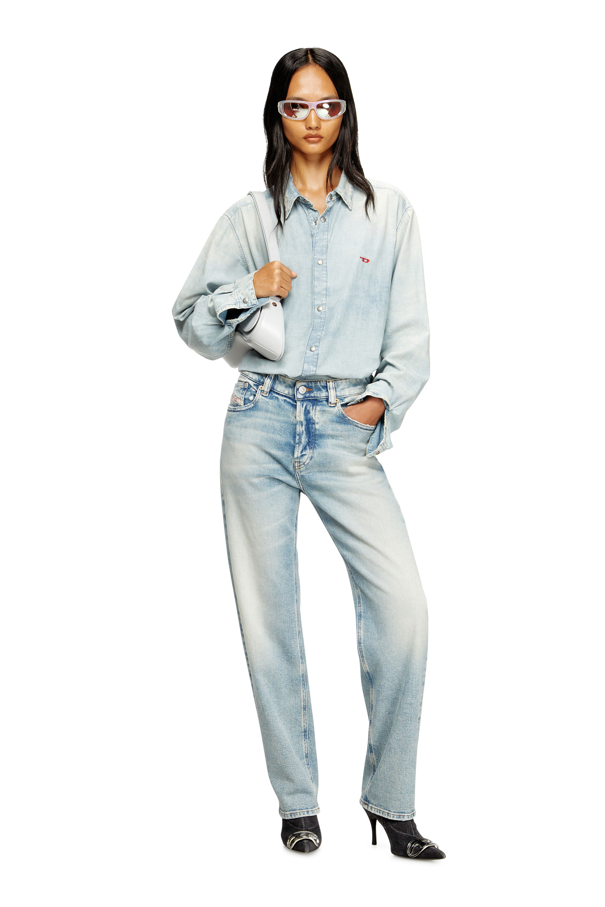 Diesel - Regular Jeans 1988 D-Ark 09M21 Donna, Blu Chiaro - Image 1